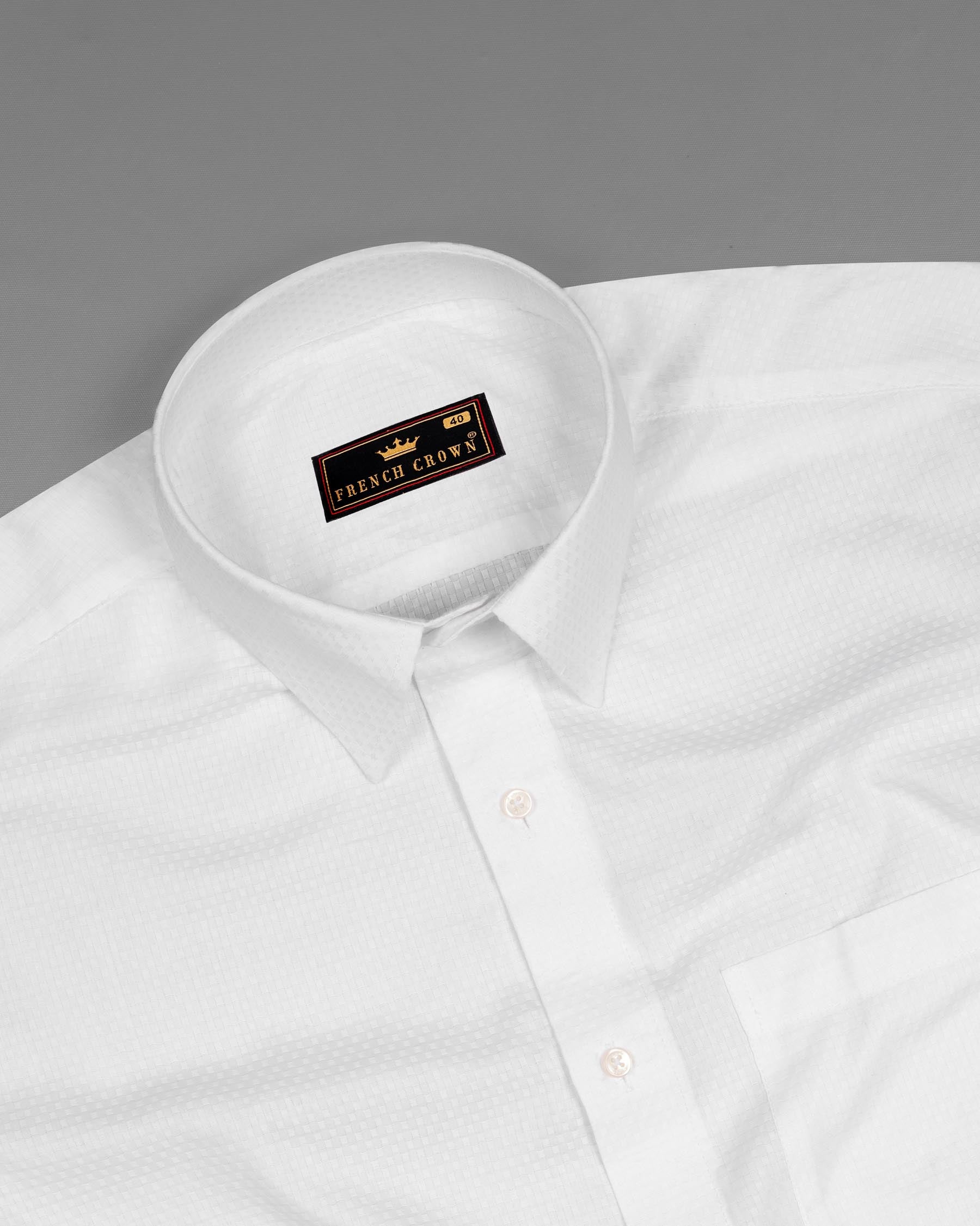 Bright White Dobby Textured Premium Giza Cotton Shirt 6086-38, 6086-H-38, 6086-39, 6086-H-39, 6086-40, 6086-H-40, 6086-42, 6086-H-42, 6086-44, 6086-H-44, 6086-46, 6086-H-46, 6086-48, 6086-H-48, 6086-50, 6086-H-50, 6086-52, 6086-H-52