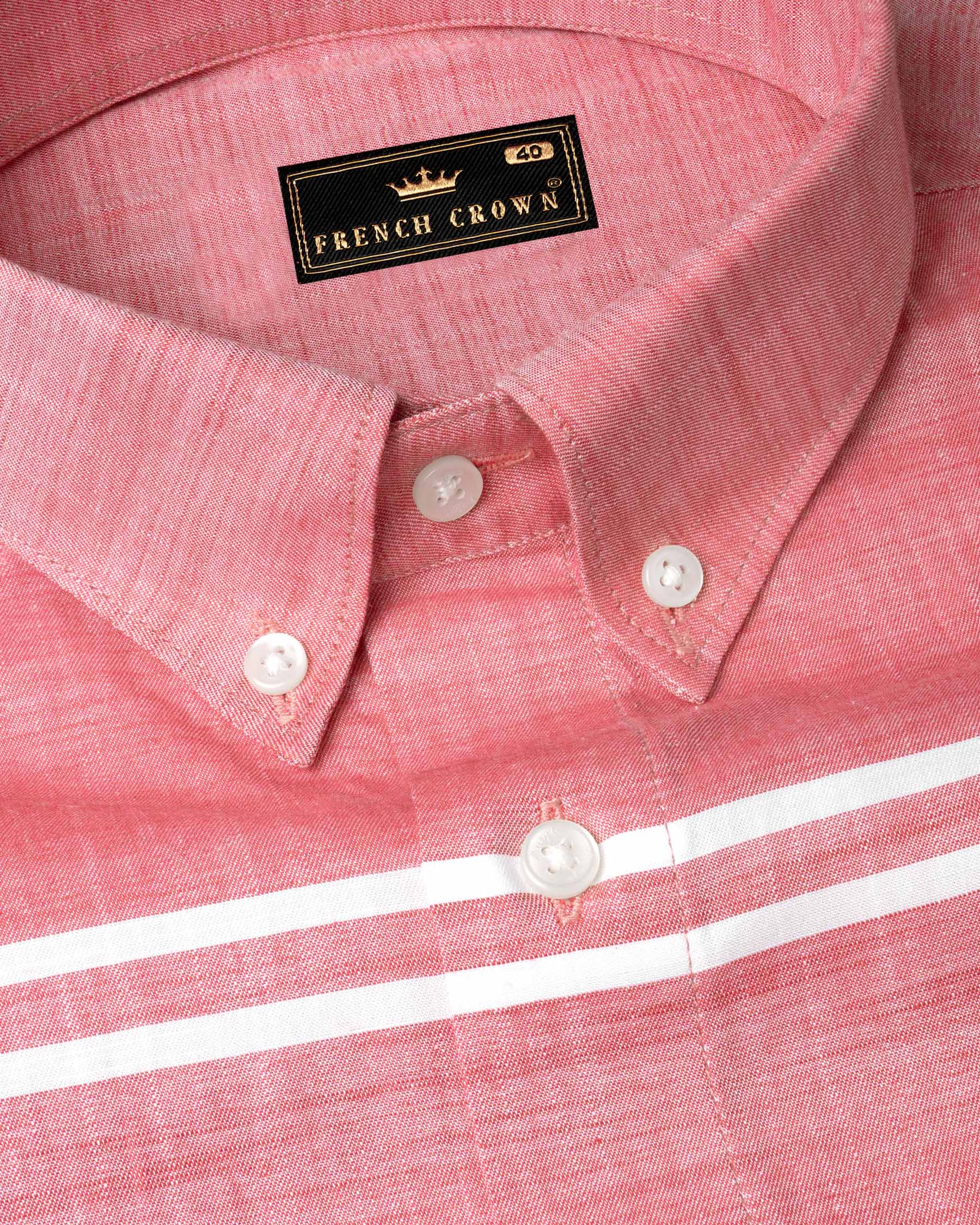 Geraldine Pink Striped Chambray Textured Premium Cotton Shirt 6089-BD-38, 6089-BD-H-38, 6089-BD-39, 6089-BD-H-39, 6089-BD-40, 6089-BD-H-40, 6089-BD-42, 6089-BD-H-42,6089-BD-44, 6089-BD-H-44, 6089-BD-46, 6089-BD-H-46, 6089-BD-48, 6089-BD-H-48, 6089-BD-50, 6089-BD-H-50, 6089-BD-52, 6089-BD-H-52