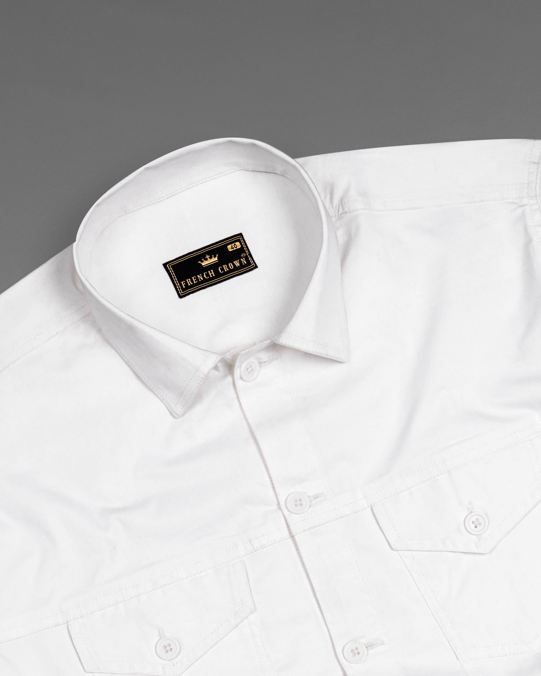 BRIGHT WHITE HEAVYWEIGHT FOUR POCKET PREMIUM COTTON OVERSHIRT 6092-OS-P325-38, 6092-OS-P325-H-38, 6092-OS-P325-39, 6092-OS-P325-H-39, 6092-OS-P325-40, 6092-OS-P325-H-40, 6092-OS-P325-42, 6092-OS-P325-H-42, 6092-OS-P325-44, 6092-OS-P325-H-44, 6092-OS-P325-46, 6092-OS-P325-H-46, 6092-OS-P325-48, 6092-OS-P325-H-48, 6092-OS-P325-50, 6092-OS-P325-H-50, 6092-OS-P325-52, 6092-OS-P325-H-52