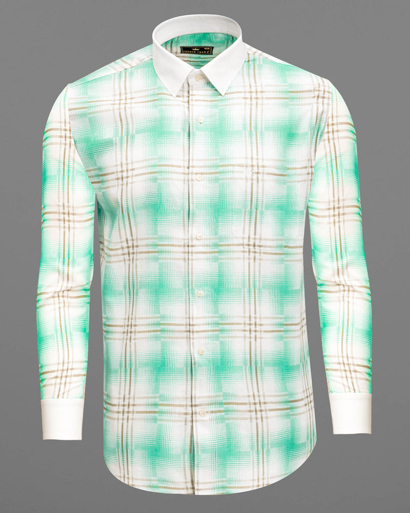 Bright White Twill Plaid Printed with White Collar Cuff Premium Cotton Shirt 6102-WCC-38, 6102-WCC-H-38, 6102-WCC-39, 6102-WCC-H-39, 6102-WCC-40, 6102-WCC-H-40, 6102-WCC-42, 6102-WCC-H-42, 6102-WCC-44, 6102-WCC-H-44, 6102-WCC-46, 6102-WCC-H-46, 6102-WCC-48, 6102-WCC-H-48, 6102-WCC-50, 6102-WCC-H-50, 6102-WCC-52, 6102-WCC-H-52