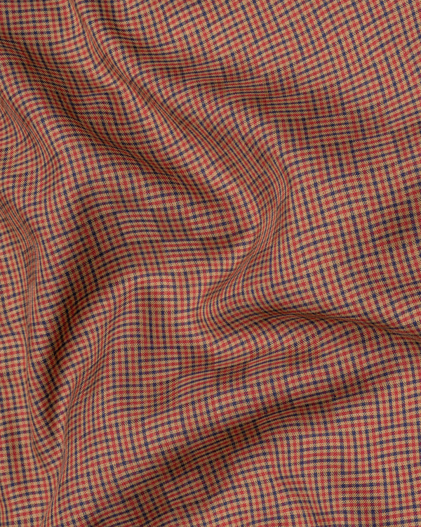 Whiskey Brown with Medium Carmine Twill Micro Checkered Premium Cotton Shirt 6126-BD-BLE-38, 6126-BD-BLE-H-38, 6126-BD-BLE-39, 6126-BD-BLE-H-39, 6126-BD-BLE-40, 6126-BD-BLE-H-40, 6126-BD-BLE-42, 6126-BD-BLE-H-42, 6126-BD-BLE-44, 6126-BD-BLE-H-44, 6126-BD-BLE-46, 6126-BD-BLE-H-46, 6126-BD-BLE-48, 6126-BD-BLE-H-48, 6126-BD-BLE-50, 6126-BD-BLE-H-50, 6126-BD-BLE-52, 6126-BD-BLE-H-52