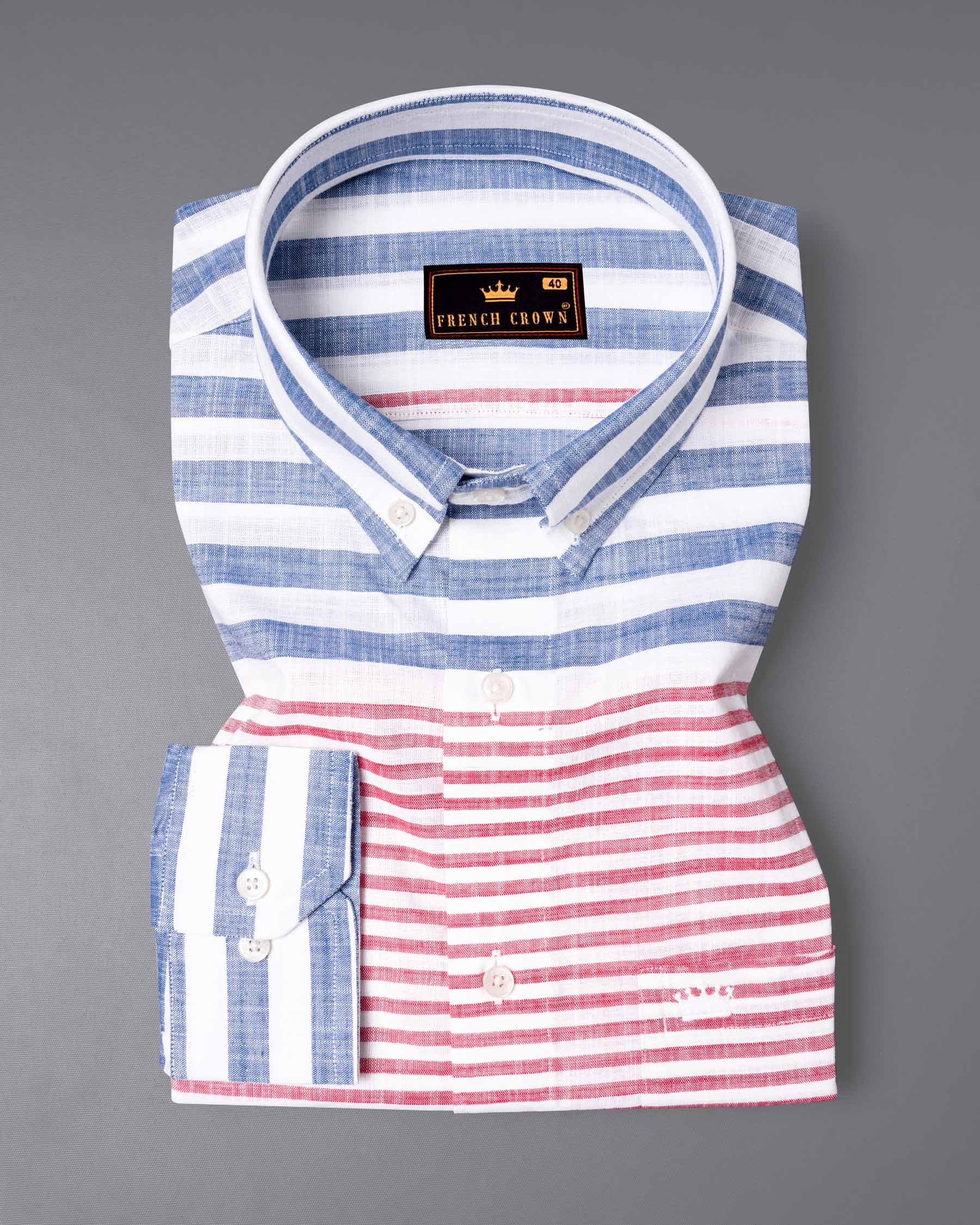 Bright White Multicolor Striped Luxurious Linen Shirt 6165-BD-38, 6165-BD-H-38, 6165-BD-39, 6165-BD-H-39, 6165-BD-40, 6165-BD-H-40, 6165-BD-42, 6165-BD-H-42, 6165-BD-44, 6165-BD-H-44, 6165-BD-46, 6165-BD-H-46, 6165-BD-48, 6165-BD-H-48, 6165-BD-50, 6165-BD-H-50, 6165-BD-52, 6165-BD-H-52