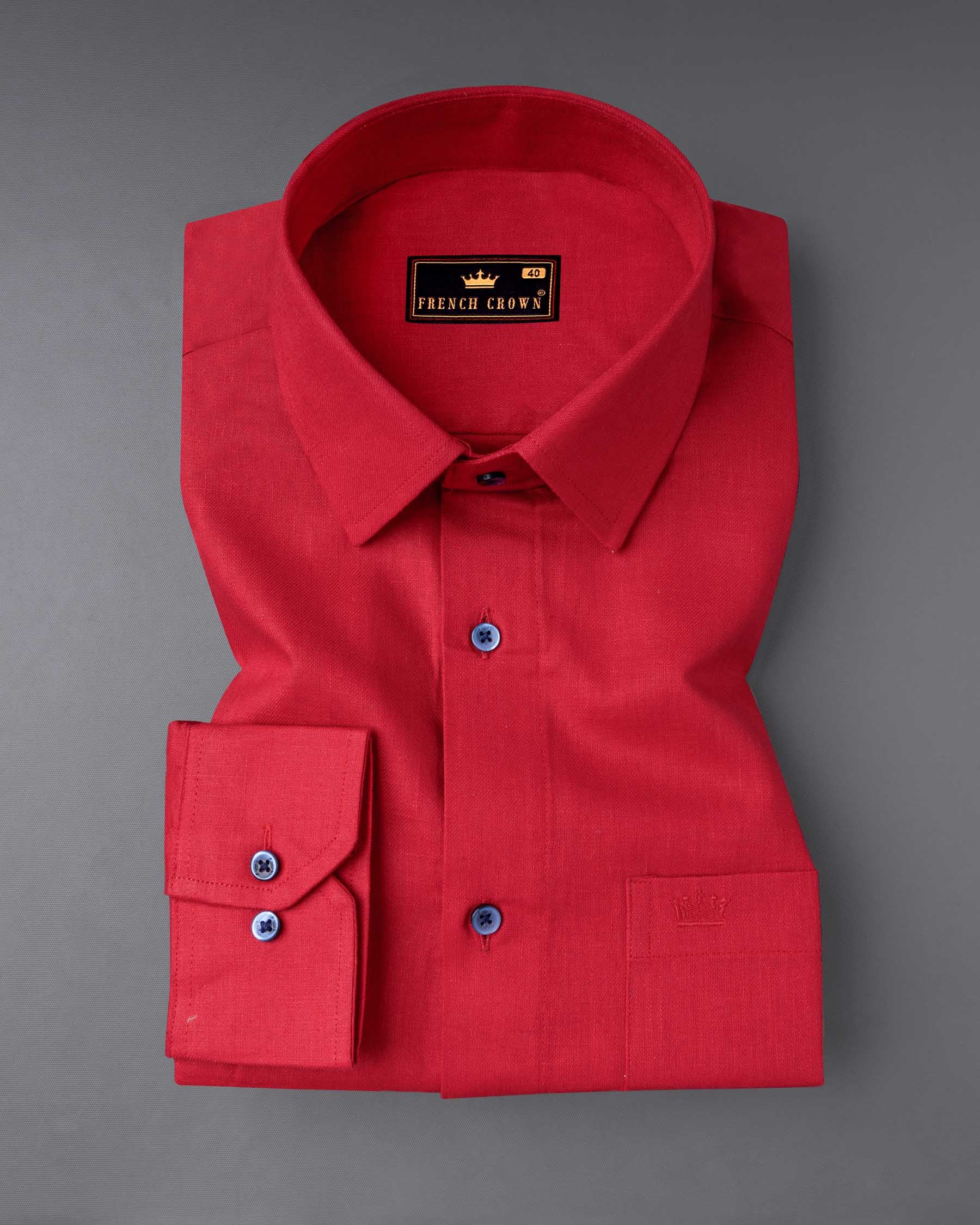 Alizarin Crimson Luxurious Linen Shirt 6181-BLE-38,6181-BLE-H-38,6181-BLE-39,6181-BLE-H-39,6181-BLE-40,6181-BLE-H-40,6181-BLE-42,6181-BLE-H-42,6181-BLE-44,6181-BLE-H-44,6181-BLE-46,6181-BLE-H-46,6181-BLE-48,6181-BLE-H-48,6181-BLE-50,6181-BLE-H-50,6181-BLE-52,6181-BLE-H-52