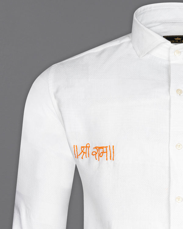 Bright White with Traditional Hand Embroidered Dobby Premium Giza Cotton Shirt 6187-CA-E076-38, 6187-CA-E076-H-38, 6187-CA-E076-39, 6187-CA-E076-H-39, 6187-CA-E076-40, 6187-CA-E076-H-40, 6187-CA-E076-42, 6187-CA-E076-H-42, 6187-CA-E076-44, 6187-CA-E076-H-44, 6187-CA-E076-46, 6187-CA-E076-H-46, 6187-CA-E076-48, 6187-CA-E076-H-48, 6187-CA-E076-50, 6187-CA-E076-H-50, 6187-CA-E076-52, 6187-CA-E076-H-52