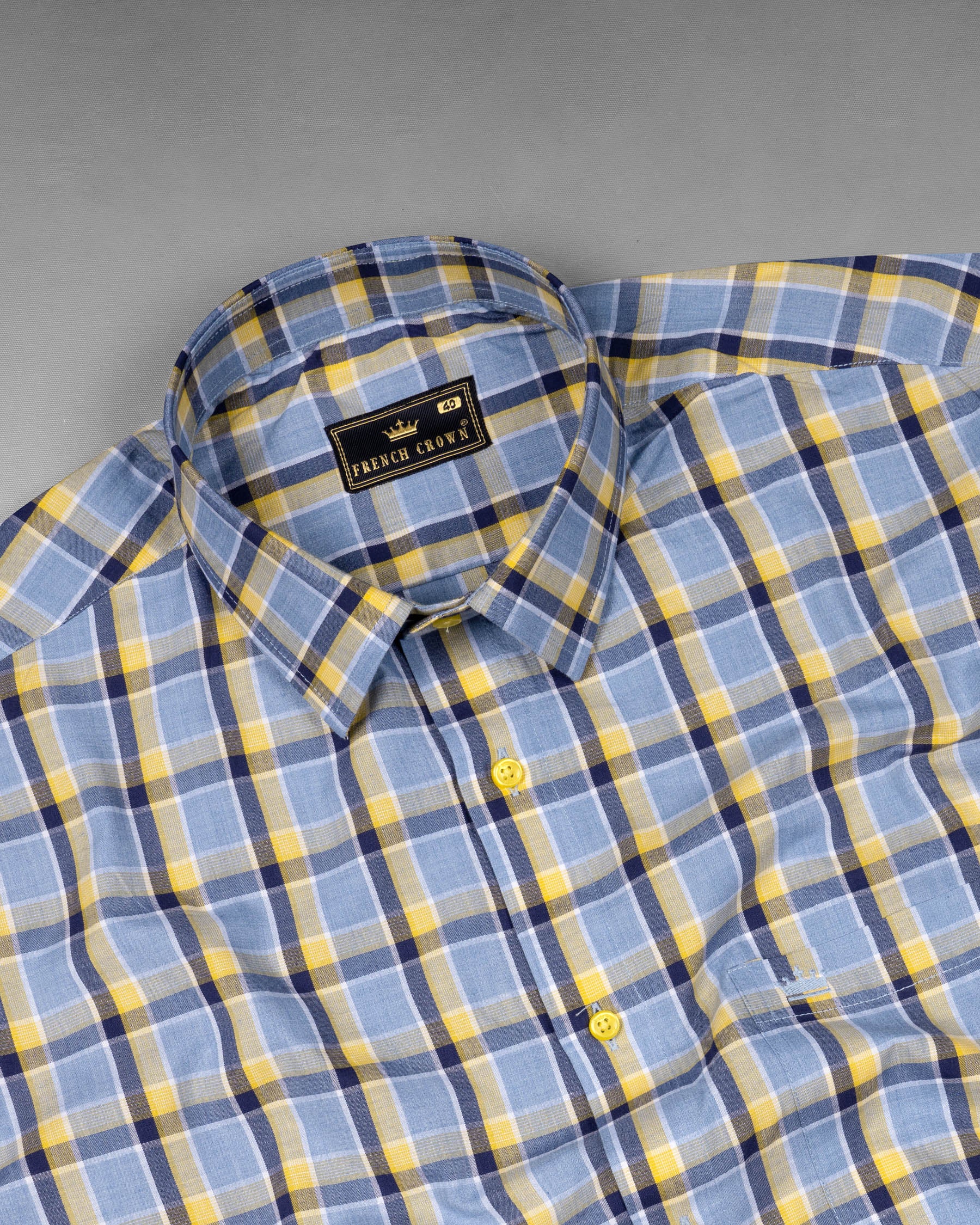 Echo Blue Plaid Premium Cotton Shirt 6192-YL-38, 6192-YL-H-38, 6192-YL-39, 6192-YL-H-39, 6192-YL-40, 6192-YL-H-40, 6192-YL-42, 6192-YL-H-42, 6192-YL-44, 6192-YL-H-44, 6192-YL-46, 6192-YL-H-46, 6192-YL-48, 6192-YL-H-48, 6192-YL-50, 6192-YL-H-50, 6192-YL-52, 6192-YL-H-52