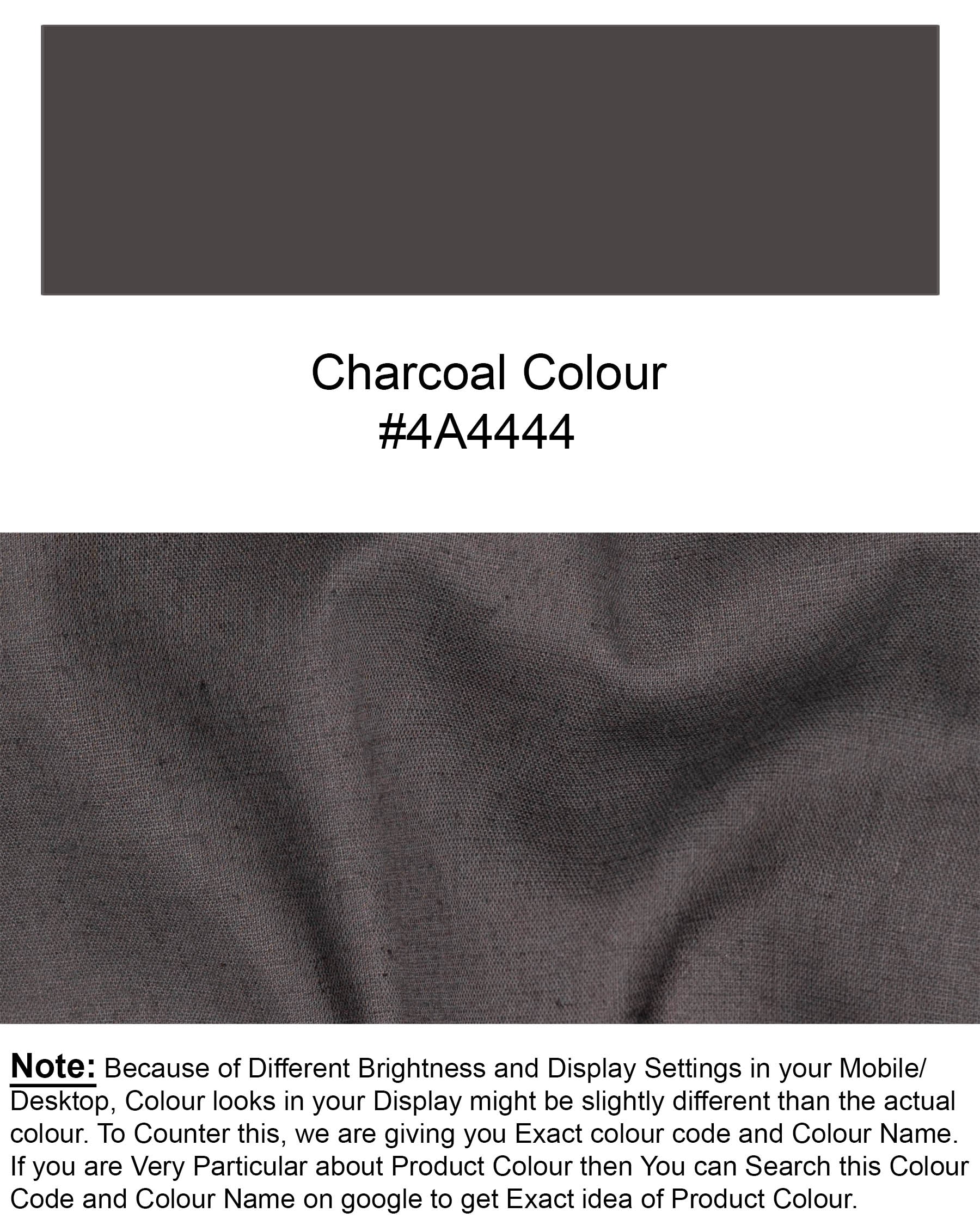 Charcoal Grey Luxurious Linen Shirt