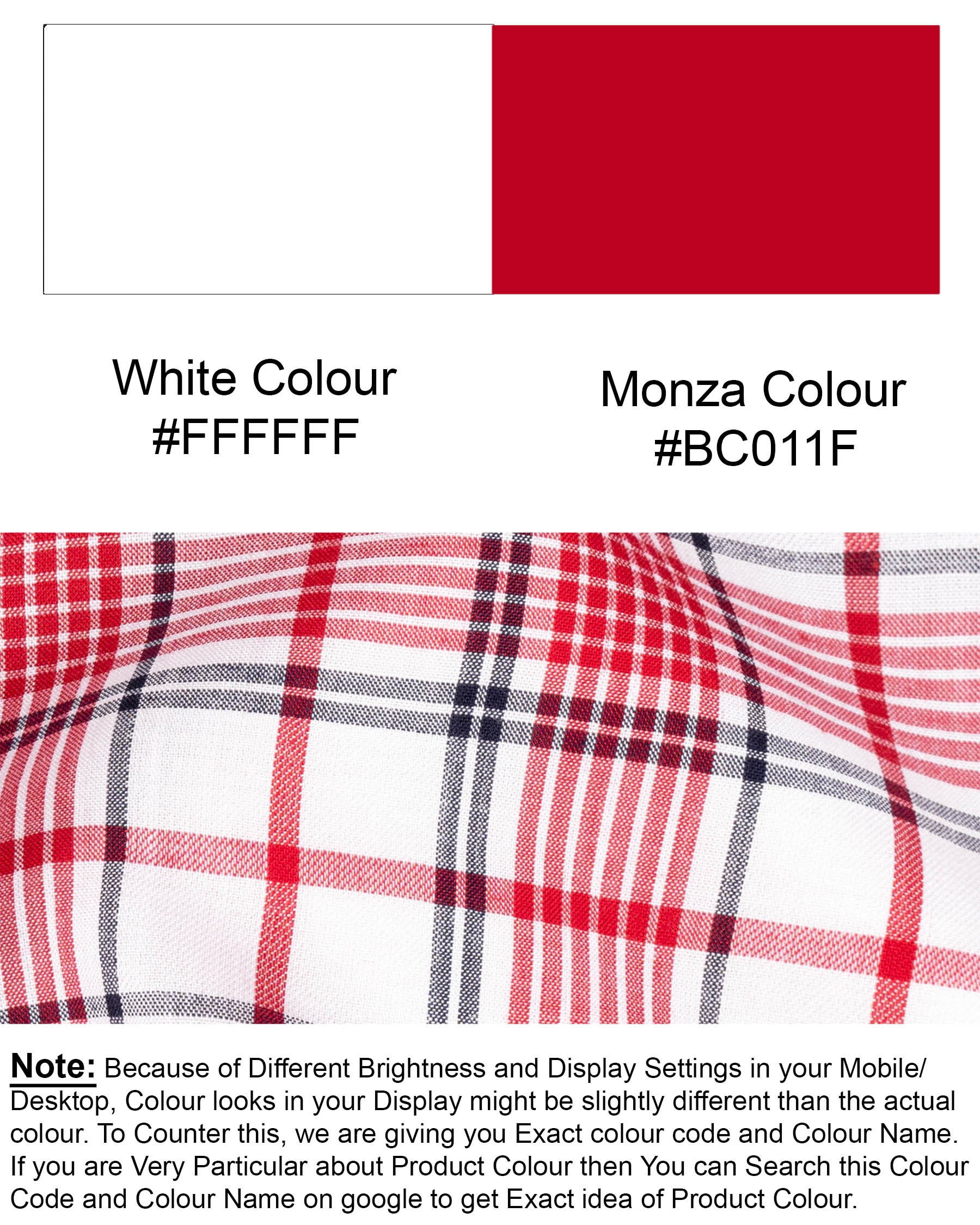 White and Monza Red Plaid Premium Cotton Shirt 6218-BD-BLK-38, 6218-BD-BLK-H-38, 6218-BD-BLK-39, 6218-BD-BLK-H-39, 6218-BD-BLK-40, 6218-BD-BLK-H-40, 6218-BD-BLK-42, 6218-BD-BLK-H-42, 6218-BD-BLK-44, 6218-BD-BLK-H-44, 6218-BD-BLK-46, 6218-BD-BLK-H-46, 6218-BD-BLK-48, 6218-BD-BLK-H-48, 6218-BD-BLK-50, 6218-BD-BLK-H-50, 6218-BD-BLK-52, 6218-BD-BLK-H-52