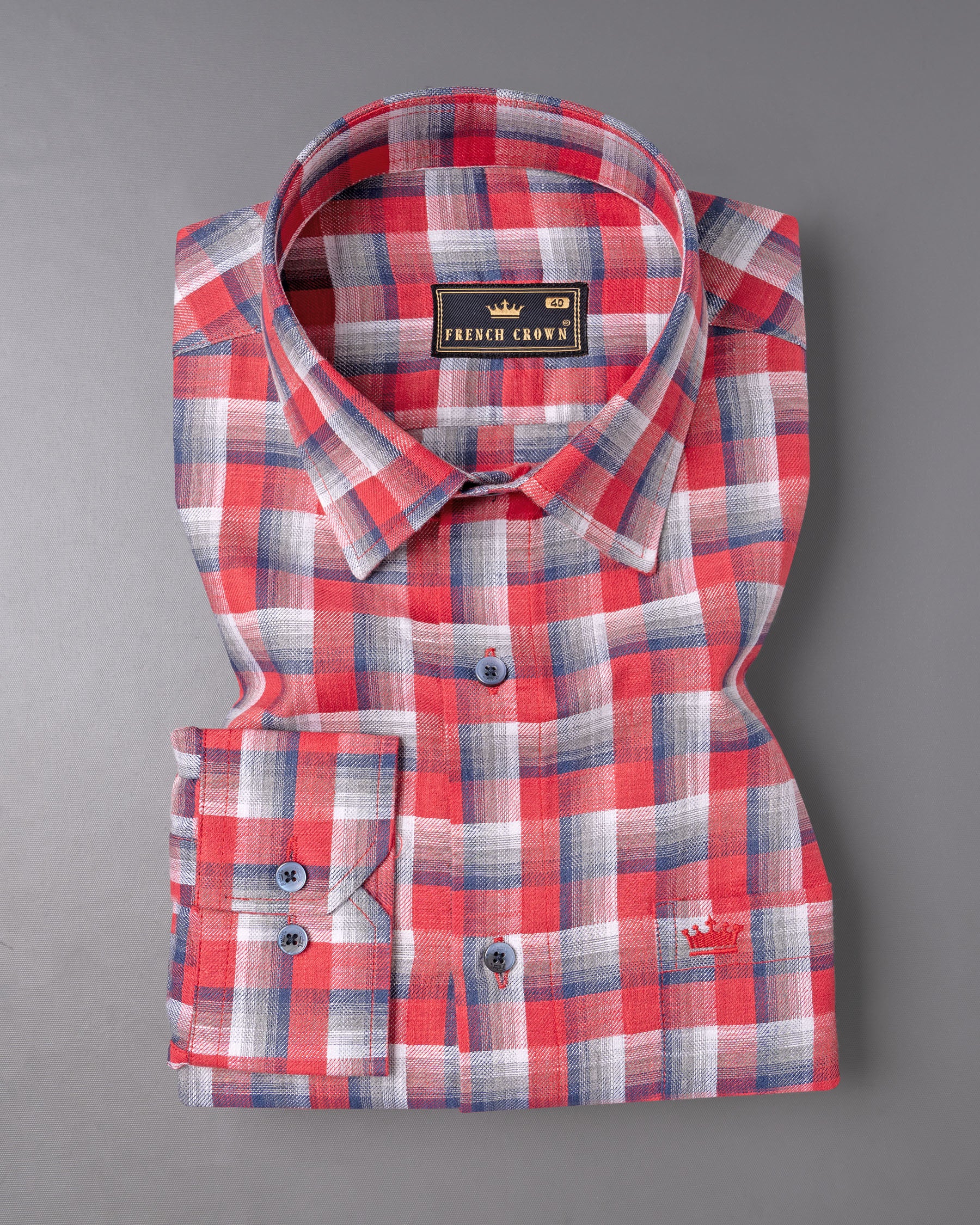 Brick Red and Kimberly Blue Twill Plaid Premium Cotton Shirt 6241-BLE-38, 6241-BLE-H-38, 6241-BLE-39, 6241-BLE-H-39, 6241-BLE-40, 6241-BLE-H-40, 6241-BLE-42, 6241-BLE-H-42, 6241-BLE-44, 6241-BLE-H-44, 6241-BLE-46, 6241-BLE-H-46, 6241-BLE-48, 6241-BLE-H-48, 6241-BLE-50, 6241-BLE-H-50, 6241-BLE-52, 6241-BLE-H-52