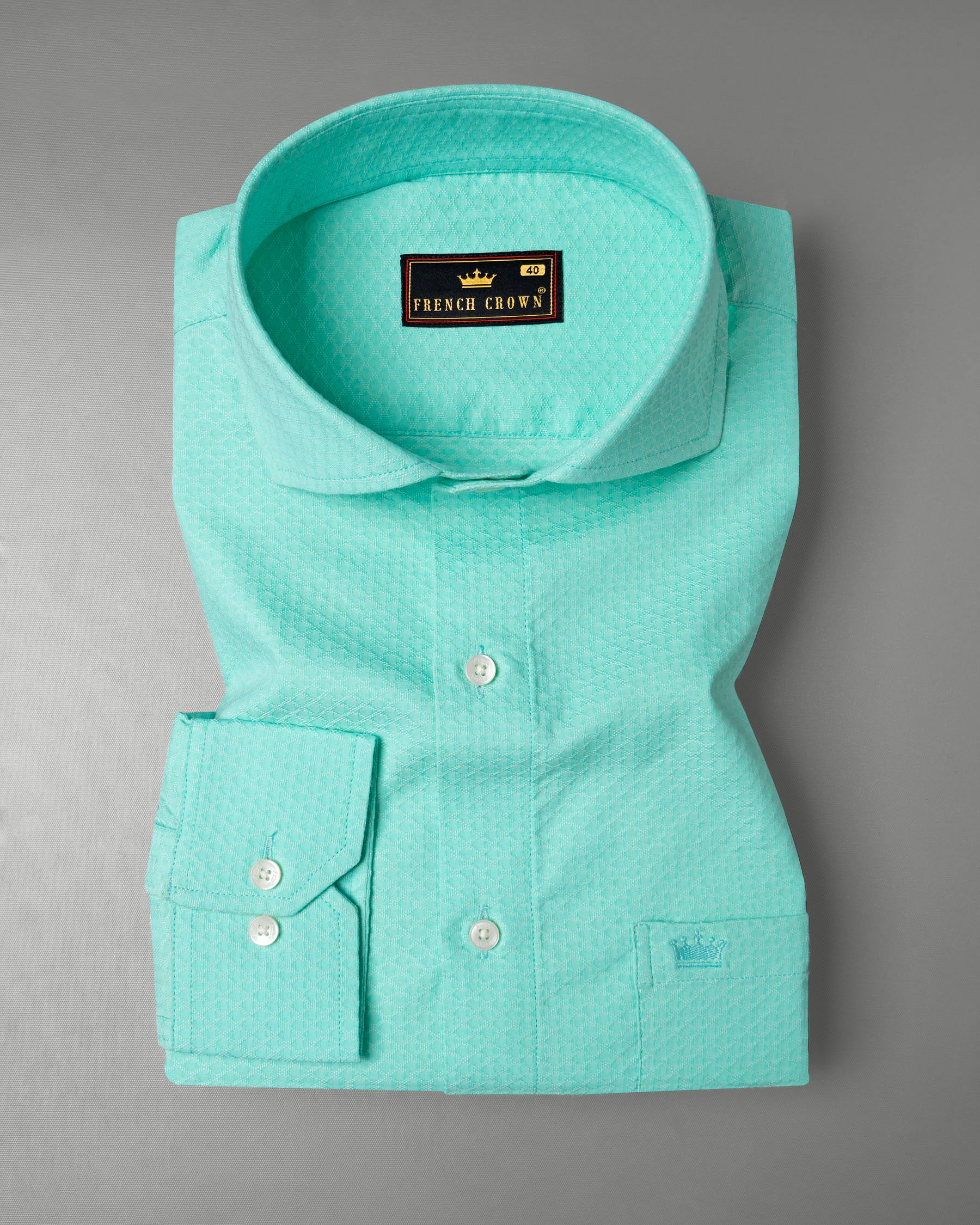 Mint Dobby Textured Premium Giza Cotton Shirt 6245-CA-38, 6245-CA-H-38, 6245-CA-39, 6245-CA-H-39, 6245-CA-40, 6245-CA-H-40, 6245-CA-42, 6245-CA-H-42, 6245-CA-44, 6245-CA-H-44, 6245-CA-46, 6245-CA-H-46, 6245-CA-48, 6245-CA-H-48, 6245-CA-50, 6245-CA-H-50, 6245-CA-52, 6245-CA-H-52