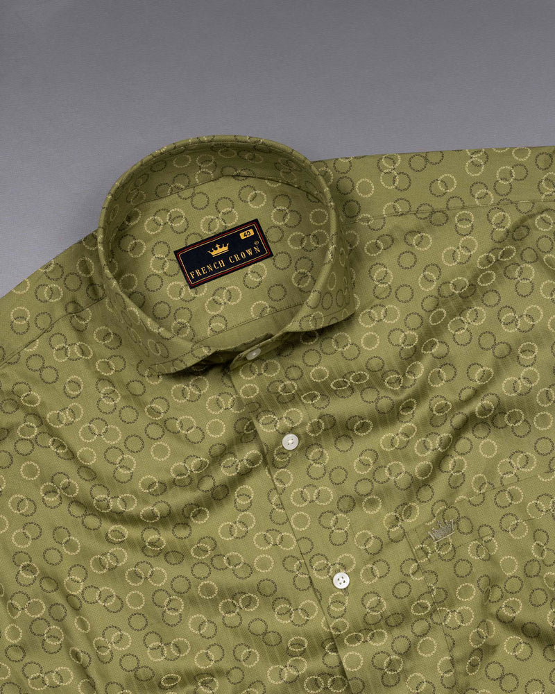 Clay Creek and Hemlock Dobby Chain Chakra Printed and Textured Premium Giza Cotton Shirt