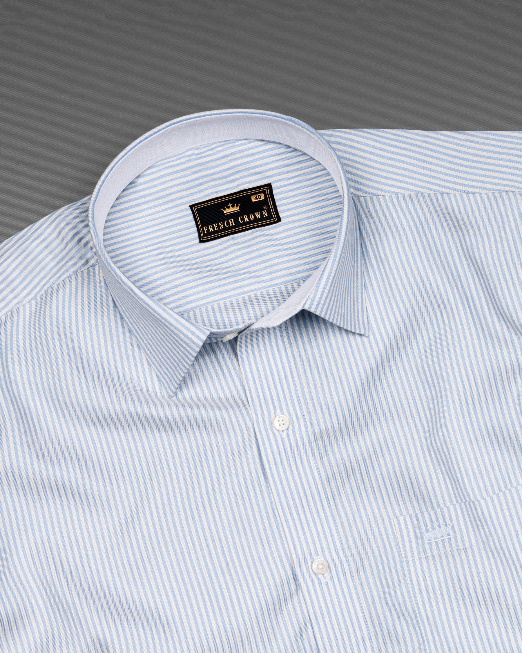 Bright White and Casper Blue Twill Striped Premium Cotton Shirt 6267-CP-38, 6267-CP-H-38, 6267-CP-39, 6267-CP-H-39, 6267-CP-40, 6267-CP-H-40, 6267-CP-42, 6267-CP-H-42, 6267-CP-44, 6267-CP-H-44, 6267-CP-46, 6267-CP-H-46, 6267-CP-48, 6267-CP-H-48, 6267-CP-50, 6267-CP-H-50, 6267-CP-52, 6267-CP-H-52