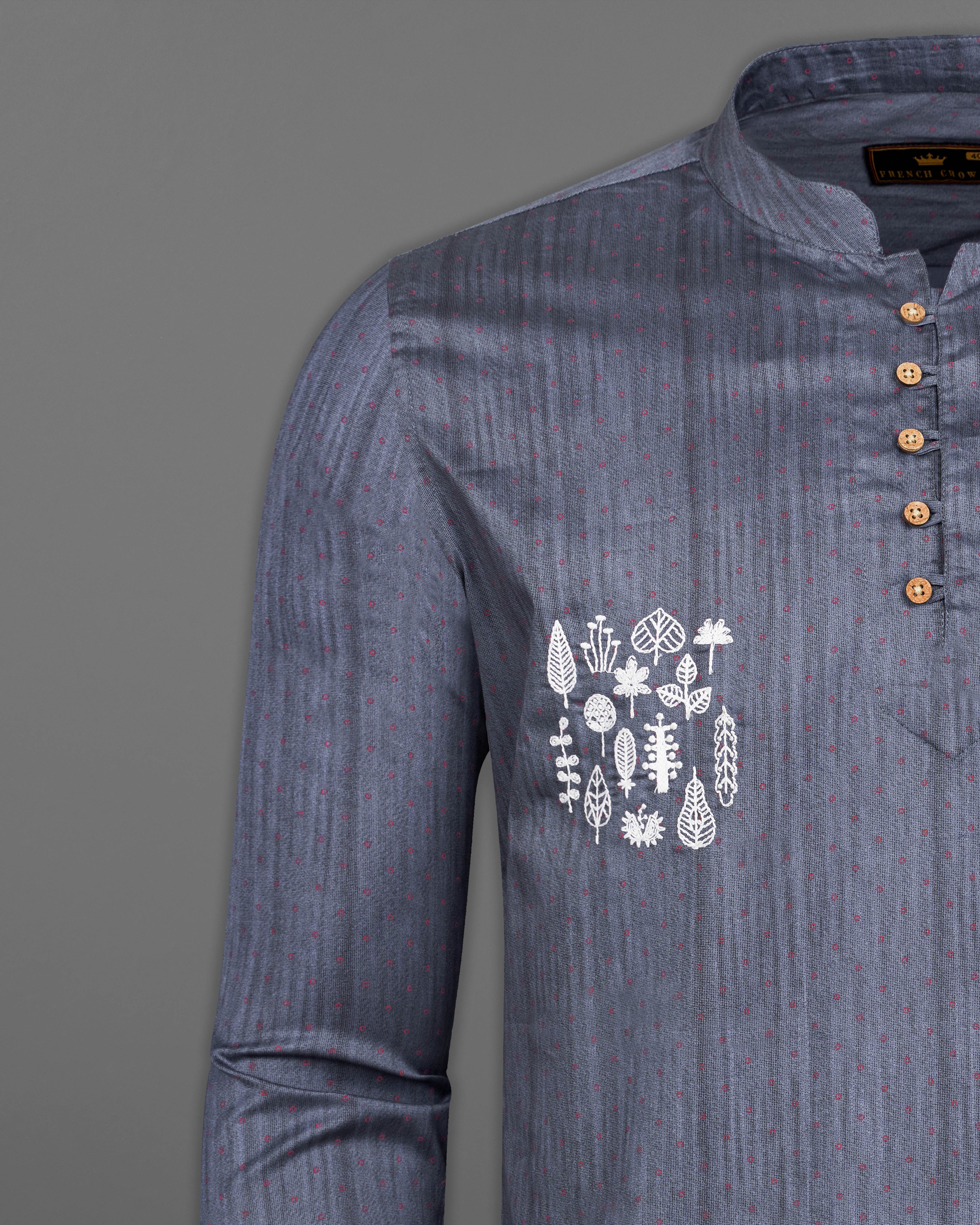 Cadet Gray with White Emroidered Luxurious Linen Kurta Designer Shirt 6281-KS-E059-38, 6281-KS-E059-H-38, 6281-KS-E059-39, 6281-KS-E059-H-39, 6281-KS-E059-40, 6281-KS-E059-H-40, 6281-KS-E059-42, 6281-KS-E059-H-42, 6281-KS-E059-44, 6281-KS-E059-H-44, 6281-KS-E059-46, 6281-KS-E059-H-46, 6281-KS-E059-48, 6281-KS-E059-H-48, 6281-KS-E059-50, 6281-KS-E059-H-50, 6281-KS-E059-52, 6281-KS-E059-H-52