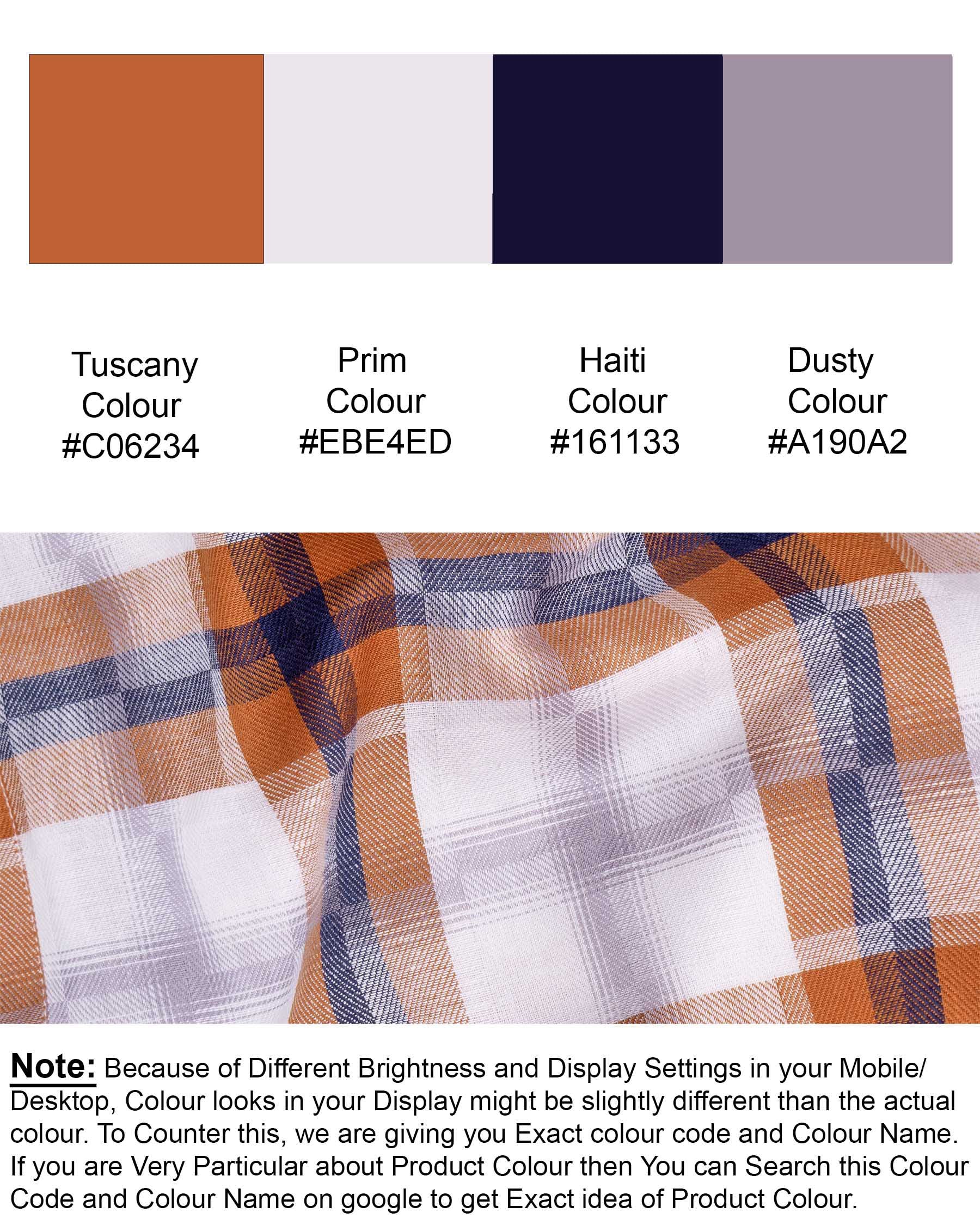 Tuscany Orange Twill Multicolour Checkered Premium Cotton Shirt 6284-CA-BLE-38, 6284-CA-BLE-H-38, 6284-CA-BLE-39, 6284-CA-BLE-H-39, 6284-CA-BLE-40, 6284-CA-BLE-H-40, 6284-CA-BLE-42, 6284-CA-BLE-H-42, 6284-CA-BLE-44, 6284-CA-BLE-H-44, 6284-CA-BLE-46, 6284-CA-BLE-H-46, 6284-CA-BLE-48, 6284-CA-BLE-H-48, 6284-CA-BLE-50, 6284-CA-BLE-H-50, 6284-CA-BLE-52, 6284-CA-BLE-H-52