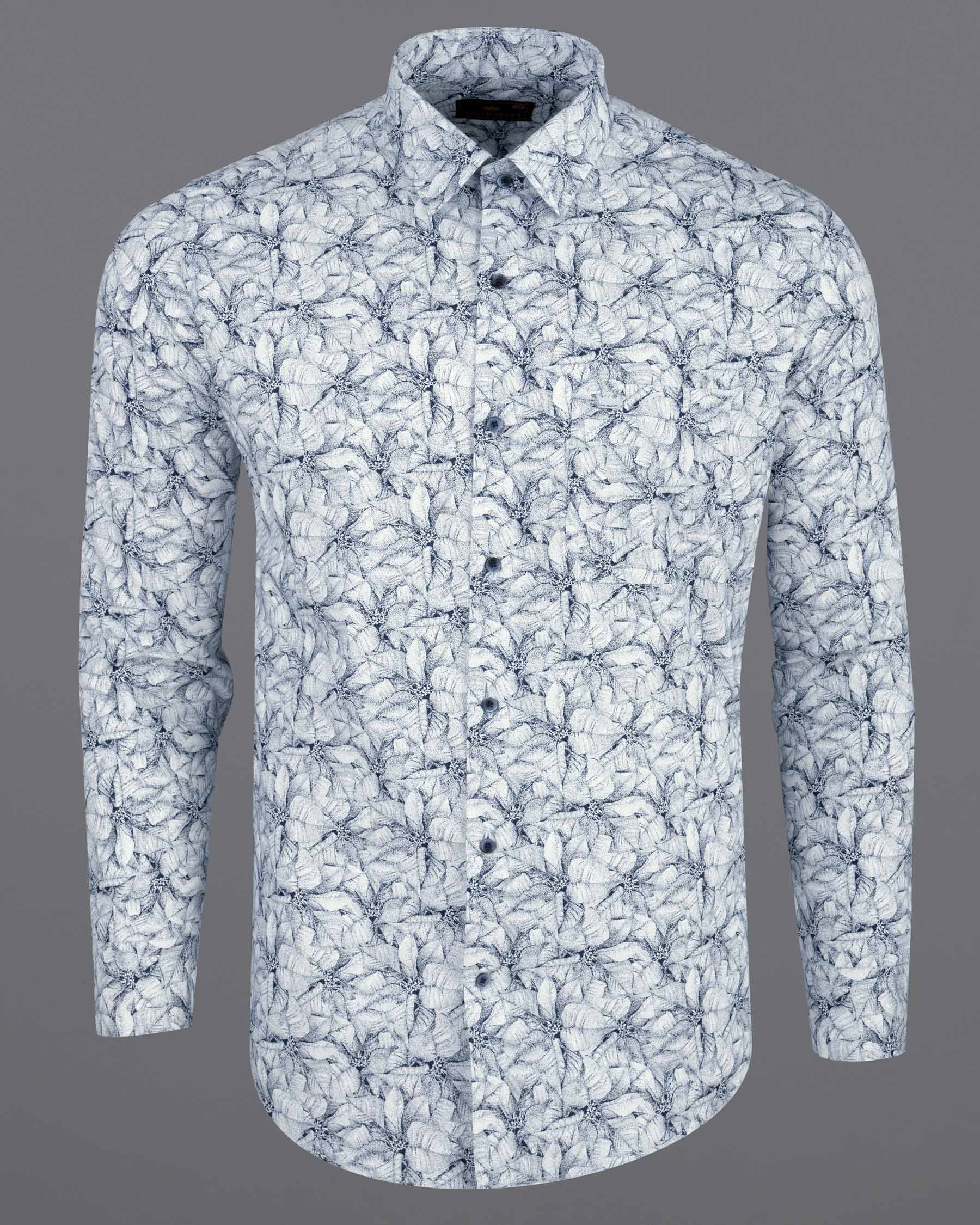 Bright White Floral Printed Twill Textured Premium Cotton Shirt 6311-BLE-38, 6311-BLE-H-38, 6311-BLE-39, 6311-BLE-H-39, 6311-BLE-40, 6311-BLE-H-40, 6311-BLE-42, 6311-BLE-H-42, 6311-BLE-44, 6311-BLE-H-44, 6311-BLE-46, 6311-BLE-H-46, 6311-BLE-48, 6311-BLE-H-48, 6311-BLE-50, 6311-BLE-H-50, 6311-BLE-52, 6311-BLE-H-52