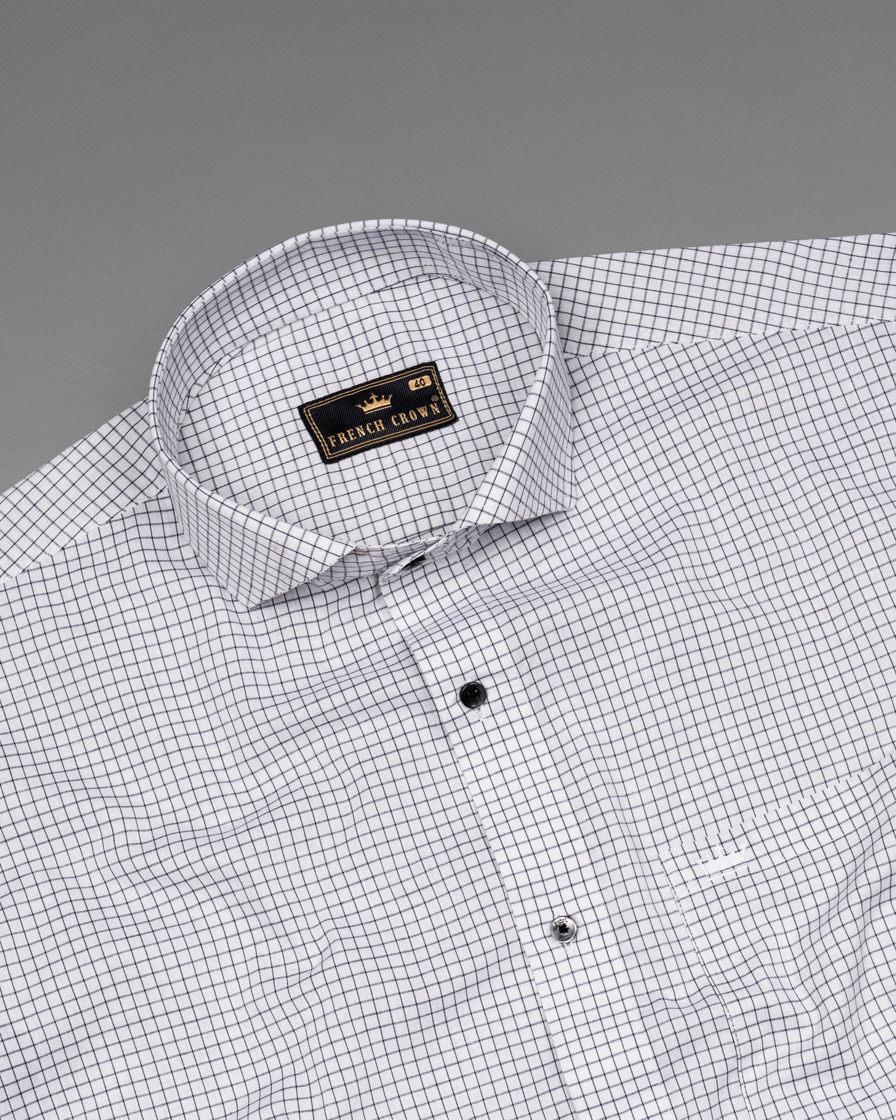 Bright White Checkered Premium Cotton Shirt 6318-CA-BLK-38, 6318-CA-BLK-H-38, 6318-CA-BLK-39, 6318-CA-BLK-H-39, 6318-CA-BLK-40, 6318-CA-BLK-H-40, 6318-CA-BLK-42, 6318-CA-BLK-H-42, 6318-CA-BLK-44, 6318-CA-BLK-H-44, 6318-CA-BLK-46, 6318-CA-BLK-H-46, 6318-CA-BLK-48, 6318-CA-BLK-H-48, 6318-CA-BLK-50, 6318-CA-BLK-H-50, 6318-CA-BLK-52, 6318-CA-BLK-H-52