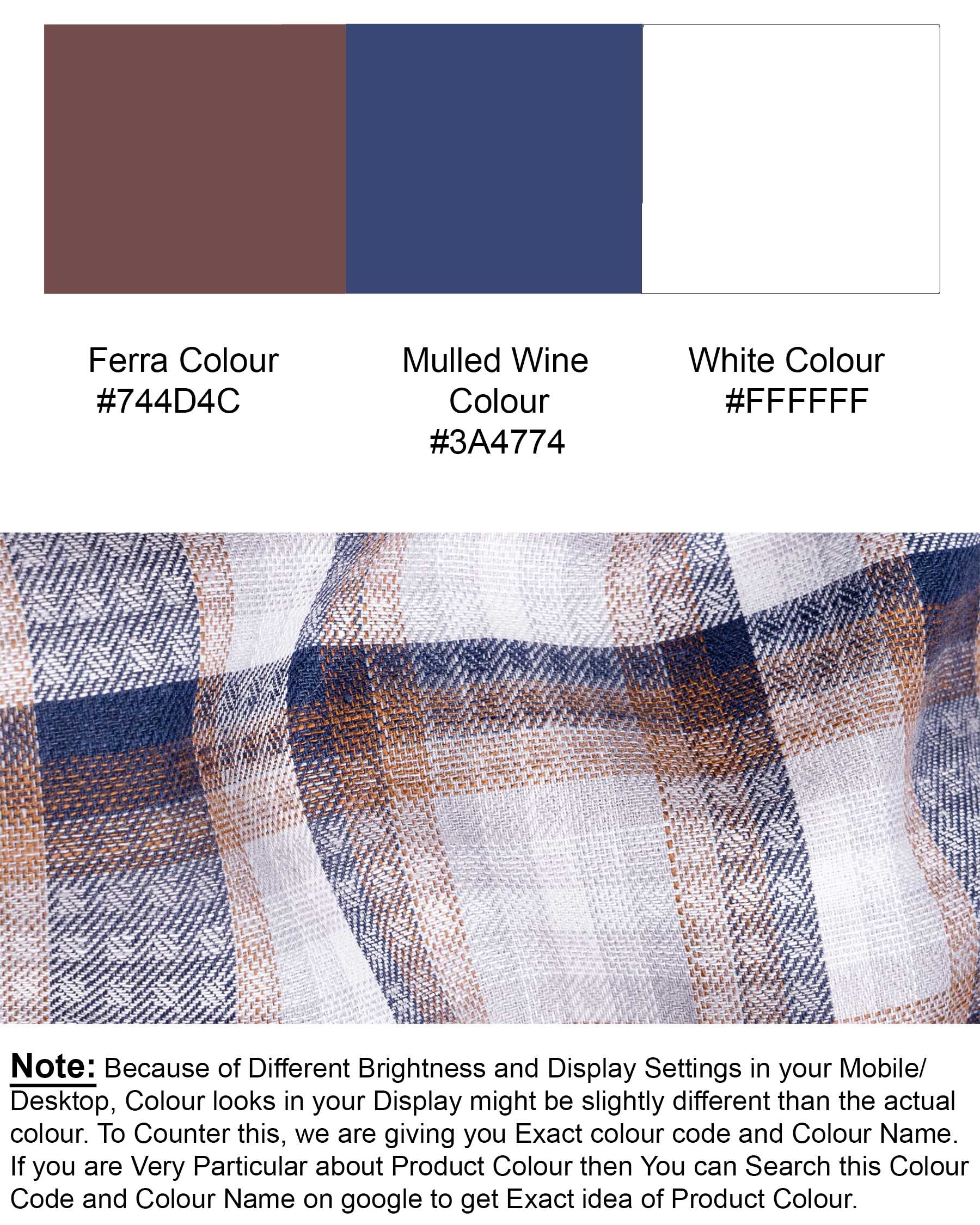 Ferra with Mulled Wine Blue Twill Plaid Premium Cotton Shirt  6332-CLOTH-P-38,6332-CLOTH-P-H-38,6332-CLOTH-P-39,6332-CLOTH-P-H-39,6332-CLOTH-P-40,6332-CLOTH-P-H-40,6332-CLOTH-P-42,6332-CLOTH-P-H-42,6332-CLOTH-P-44,6332-CLOTH-P-H-44,6332-CLOTH-P-46,6332-CLOTH-P-H-46,6332-CLOTH-P-48,6332-CLOTH-P-H-48,6332-CLOTH-P-50,6332-CLOTH-P-H-50,6332-CLOTH-P-52,6332-CLOTH-P-H-52