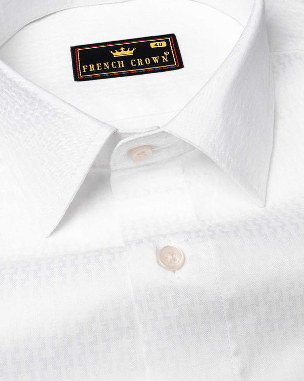 Bright White Dobby Textured Premium Giza Cotton Shirt 6343-38,6343-H-38,6343-39,6343-H-39,6343-40,6343-H-40,6343-42,6343-H-42,6343-44,6343-H-44,6343-46,6343-H-46,6343-48,6343-H-48,6343-50,6343-H-50,6343-52,6343-H-52