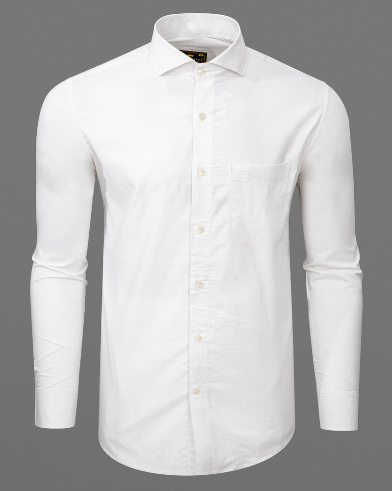 MILKY WHITE PREMIUM COTTON SHIRT