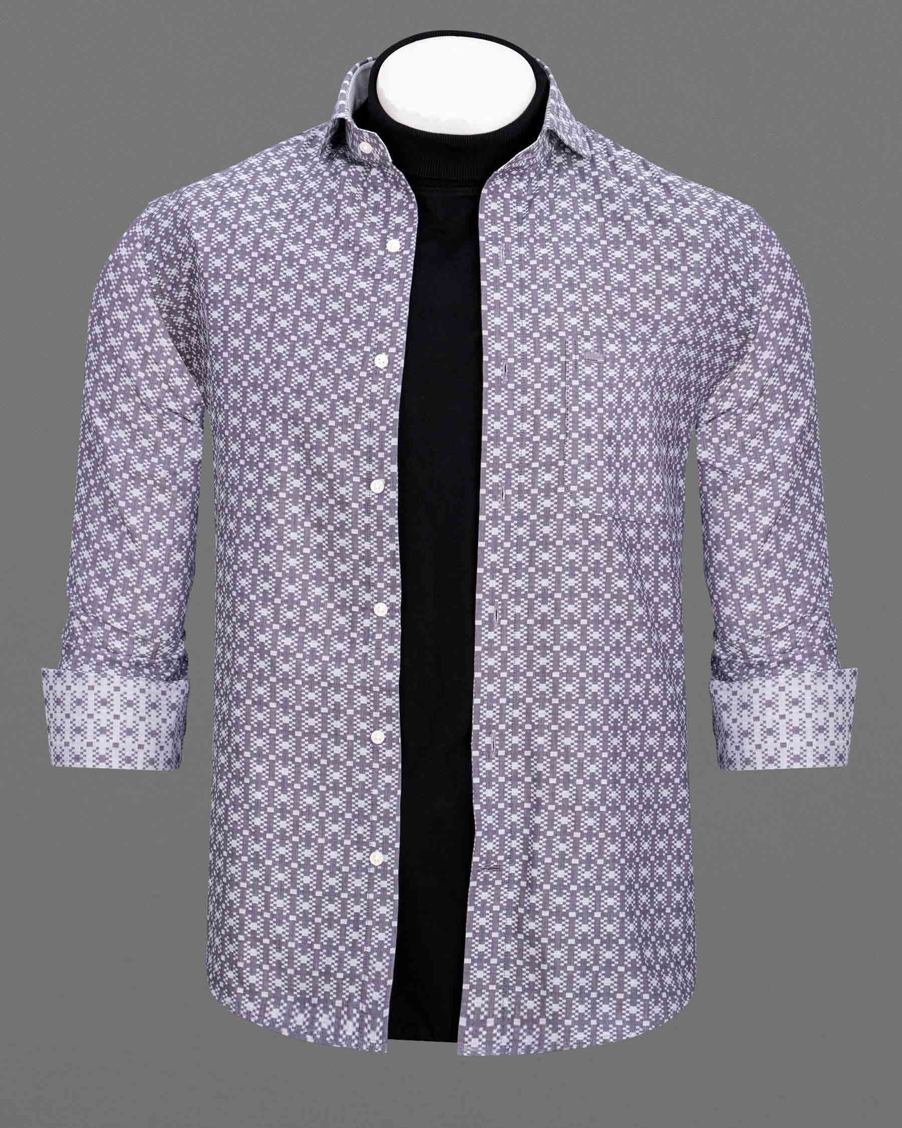 Wenage Jacquard Textured Overshirt/Shacket