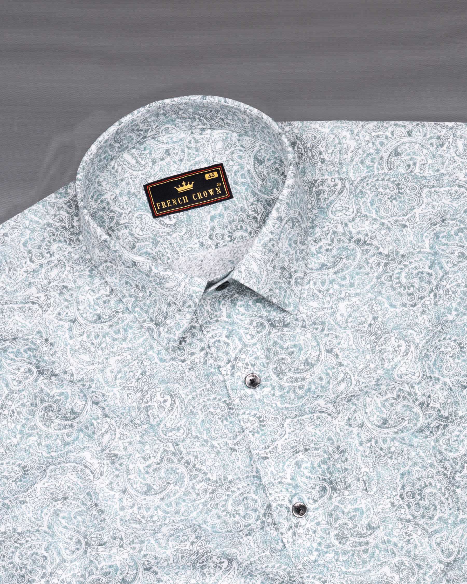 Bright White Paisleys Printed Royal Oxford Shirt 6396-BLK-38, 6396-BLK-H-38, 6396-BLK-39, 6396-BLK-H-39, 6396-BLK-40, 6396-BLK-H-40, 6396-BLK-42, 6396-BLK-H-42, 6396-BLK-44, 6396-BLK-H-44, 6396-BLK-46, 6396-BLK-H-46, 6396-BLK-48, 6396-BLK-H-48, 6396-BLK-50, 6396-BLK-H-50, 6396-BLK-52, 6396-BLK-H-52