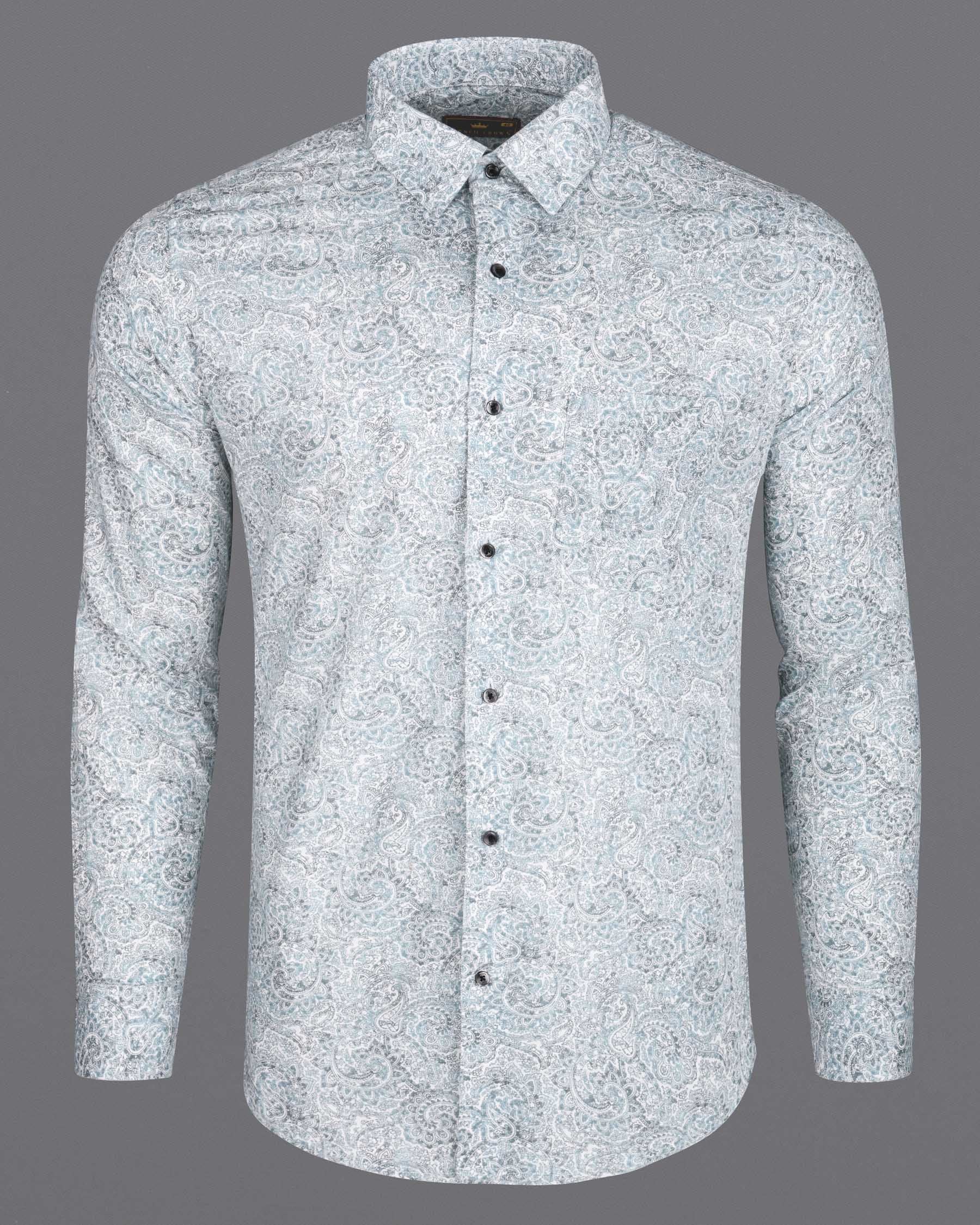 Bright White Paisleys Printed Royal Oxford Shirt 6396-BLK-38, 6396-BLK-H-38, 6396-BLK-39, 6396-BLK-H-39, 6396-BLK-40, 6396-BLK-H-40, 6396-BLK-42, 6396-BLK-H-42, 6396-BLK-44, 6396-BLK-H-44, 6396-BLK-46, 6396-BLK-H-46, 6396-BLK-48, 6396-BLK-H-48, 6396-BLK-50, 6396-BLK-H-50, 6396-BLK-52, 6396-BLK-H-52