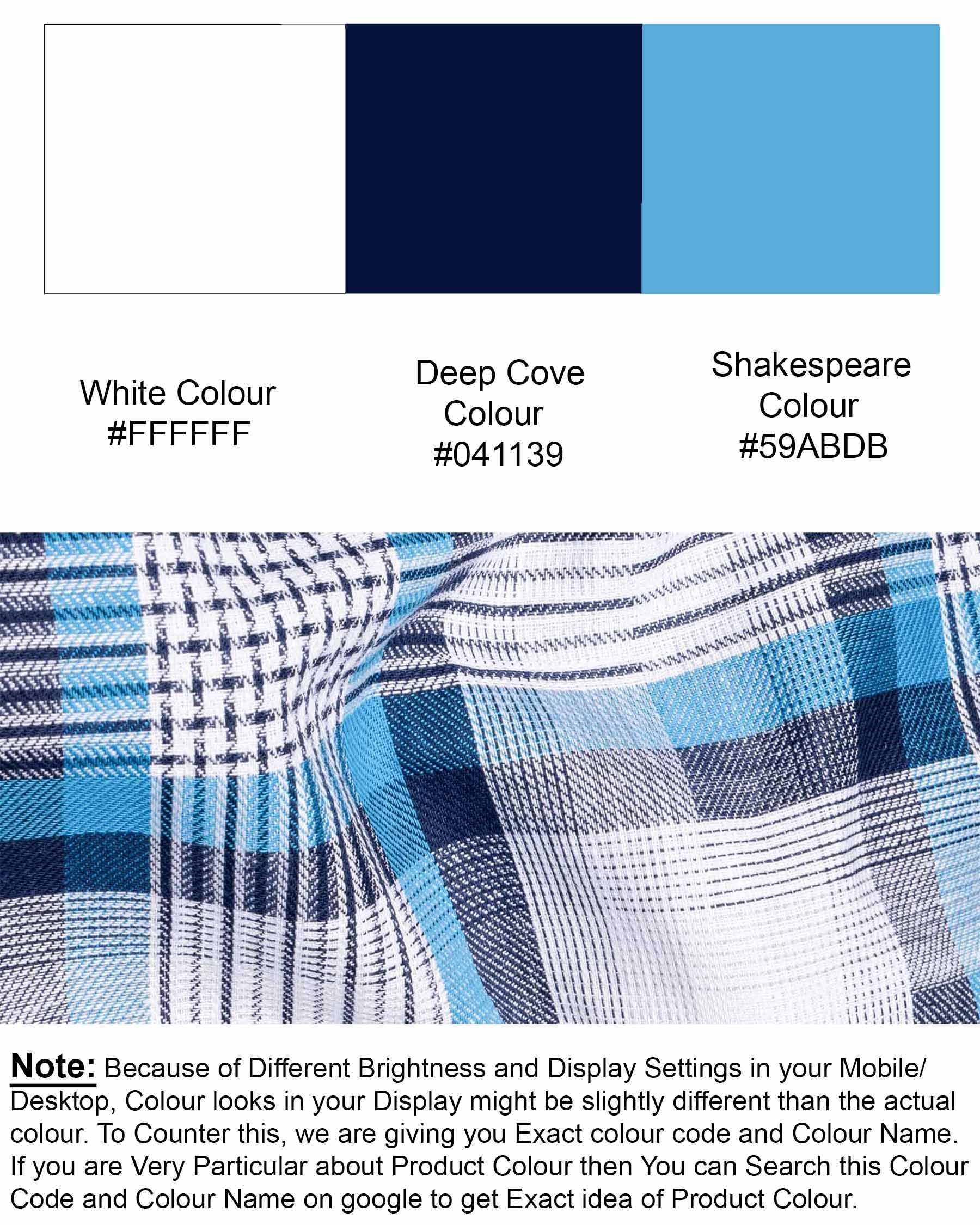 White and Shakespeare Blue Twill Plaid Premium Cotton Shirt 6408-M-BLE-38, 6408-M-BLE-H-38, 6408-M-BLE-39, 6408-M-BLE-H-39, 6408-M-BLE-40, 6408-M-BLE-H-40, 6408-M-BLE-42, 6408-M-BLE-H-42, 6408-M-BLE-44, 6408-M-BLE-H-44, 6408-M-BLE-46, 6408-M-BLE-H-46, 6408-M-BLE-48, 6408-M-BLE-H-48, 6408-M-BLE-50, 6408-M-BLE-H-50, 6408-M-BLE-52, 6408-M-BLE-H-52