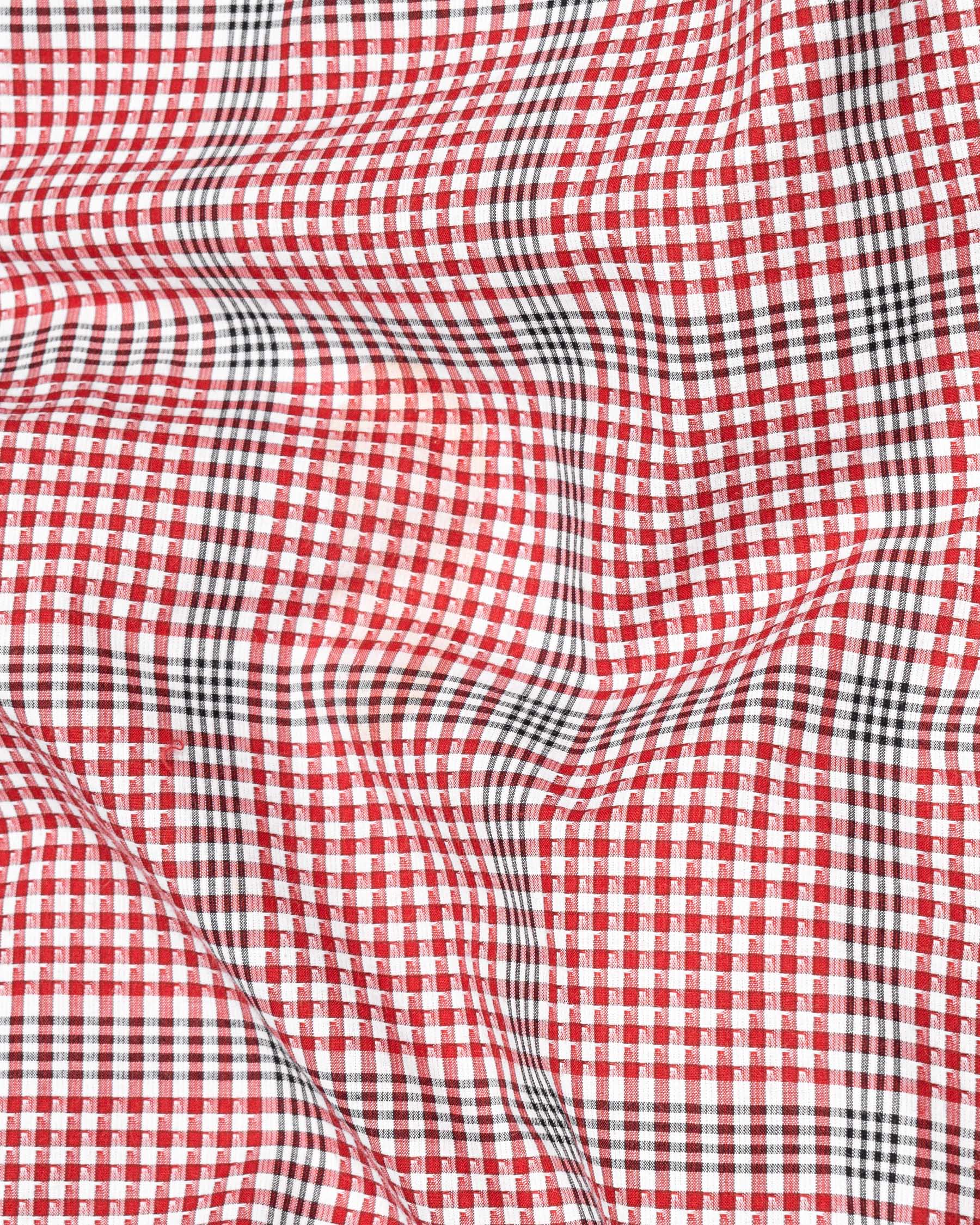 Persian Red and Black Plaid Premium Cotton Shirt 6428-38, 6428-H-38, 6428-39, 6428-H-39, 6428-40, 6428- M-H-40, 6428-42, 6428-H-42, 6428-44, 6428-H-44, 6428-46, 6428-H-46, 6428-48, 6428-H-48, 6428-50, 6428-H-50, 6428-52, 6428-H-52