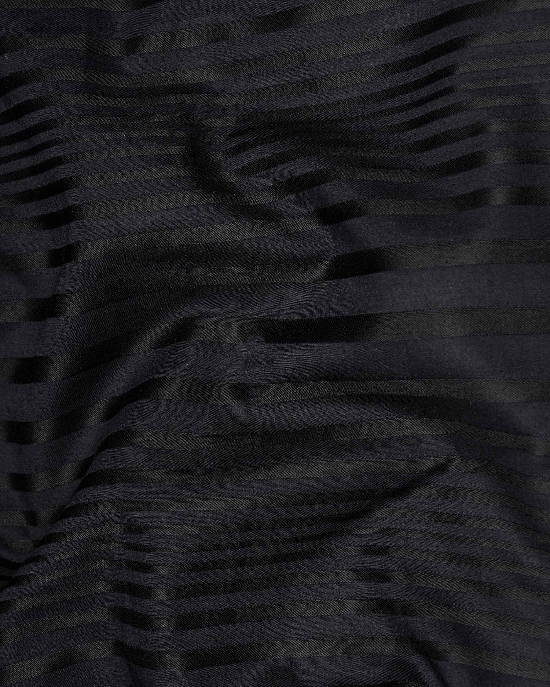 Jade Black Striped Dobby Textured Premium Giza Cotton Shirt 6437-BLK-38, 6437-BLK-H-38, 6437-BLK-39, 6437-BLK-H-39, 6437-BLK-40, 6437- M-H-40, 6437-BLK-42, 6437-BLK-H-42, 6437-BLK-44, 6437-BLK-H-44, 6437-BLK-46, 6437-BLK-H-46, 6437-BLK-48, 6437-BLK-H-48, 6437-BLK-50, 6437-BLK-H-50, 6437-BLK-52, 6437-BLK-H-52