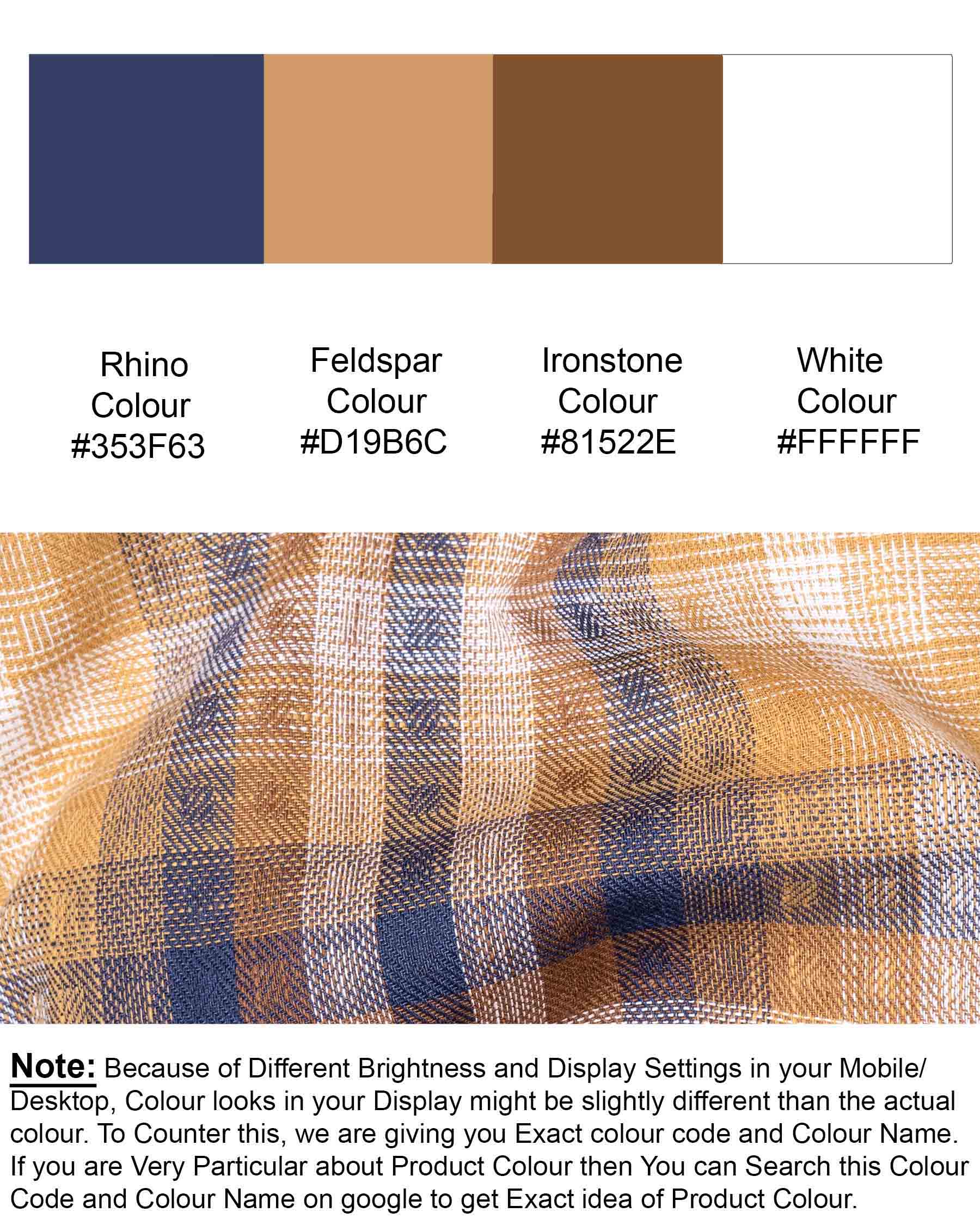 Ironstone Brown and Rhino Blue Plaid Twill Textured Premium Cotton Shirt 6468-BD-BLE-38, 6468-BD-BLE-H-38, 6468-BD-BLE-39, 6468-BD-BLE-H-39, 6468-BD-BLE-40, 6468-BD-BLE-H-40, 6468-BD-BLE-42, 6468-BD-BLE-H-42, 6468-BD-BLE-44, 6468-BD-BLE-H-44, 6468-BD-BLE-46, 6468-BD-BLE-H-46, 6468-BD-BLE-48, 6468-BD-BLE-H-48, 6468-BD-BLE-50, 6468-BD-BLE-H-50, 6468-BD-BLE-52, 6468-BD-BLE-H-52