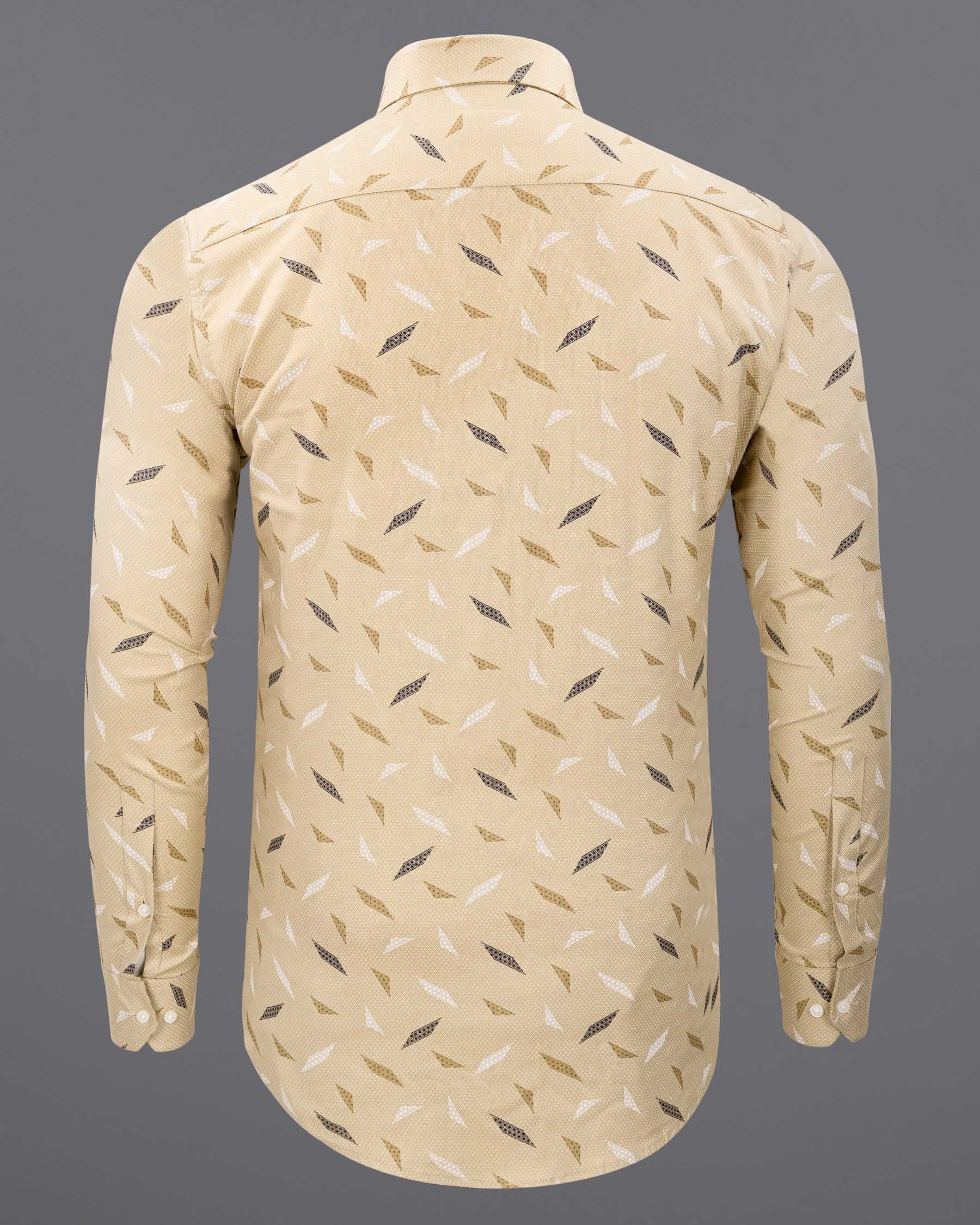 Calico Brown Dobby Textured Premium Giza Cotton Shirt