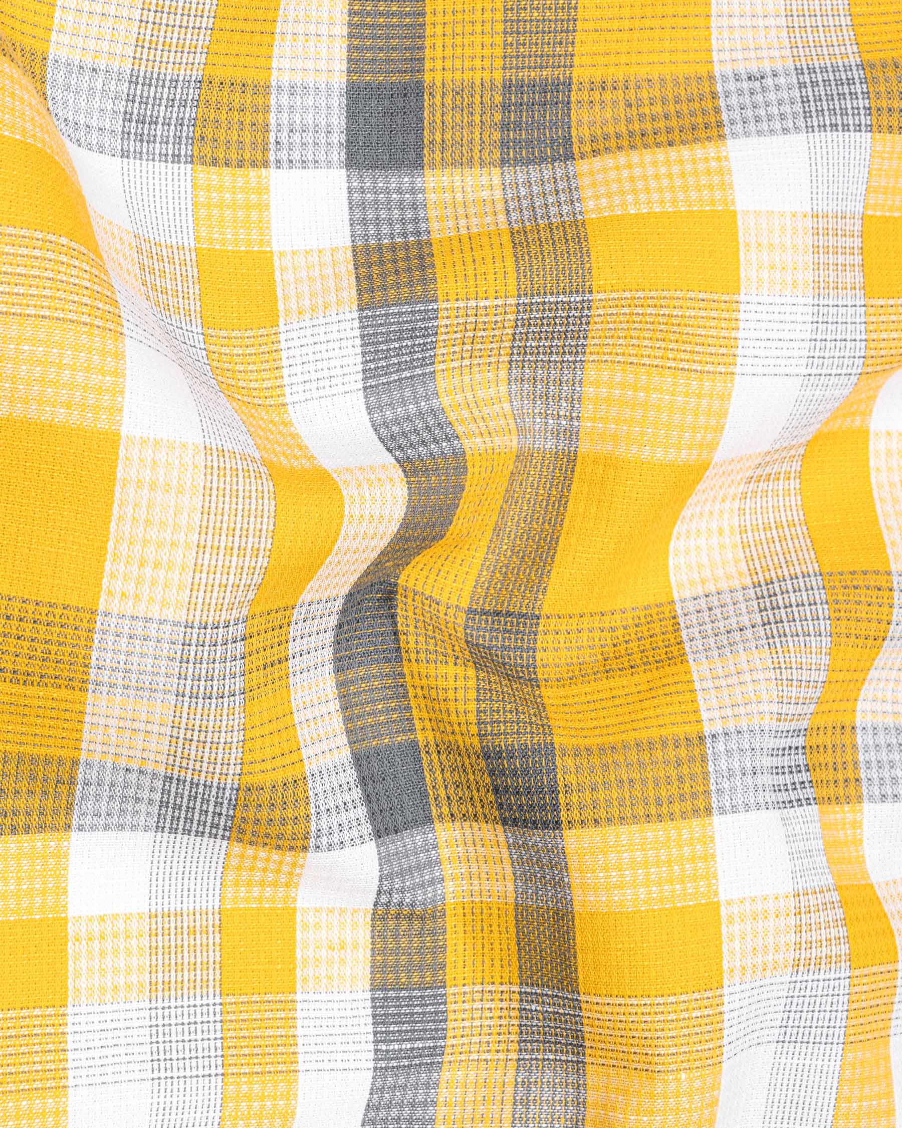 Sunglow Yellow with Shuttle Gray Twill  Checkered Premium Cotton Shirt6500-BD-38, 6500-BD-H-38, 6500-BD-39, 6500-BD-H-39, 6500-BD-40, 6500-BD-H-40, 6500-BD-42, 6500-BD-H-42, 6500-BD-44, 6500-BD-H-44, 6500-BD-46, 6500-BD-H-46, 6500-BD-48, 6500-BD-H-48, 6500-BD-50, 6500-BD-H-50, 6500-BD-52, 6500-BD-H-52