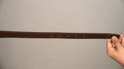 Tan Textured Vegan Leather Handcrafted Belt