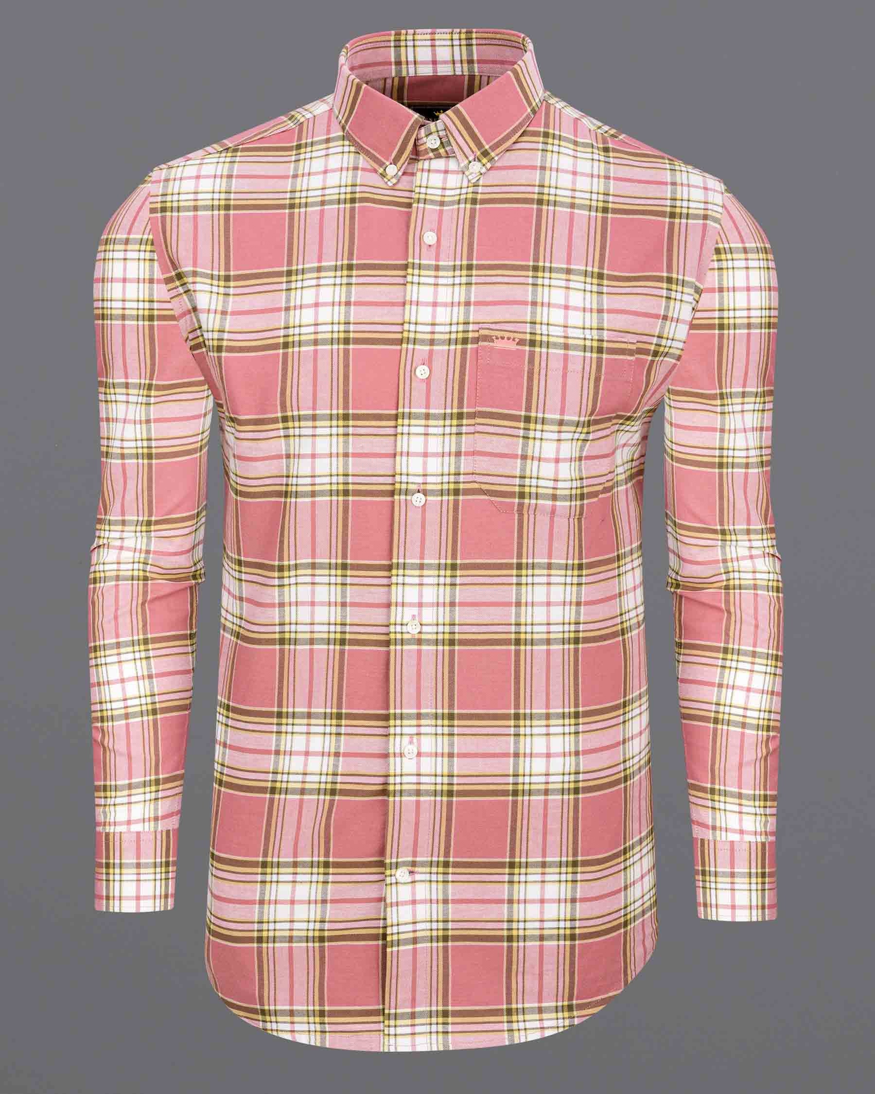 Froly Pink Checkered Royal Oxford Shirt