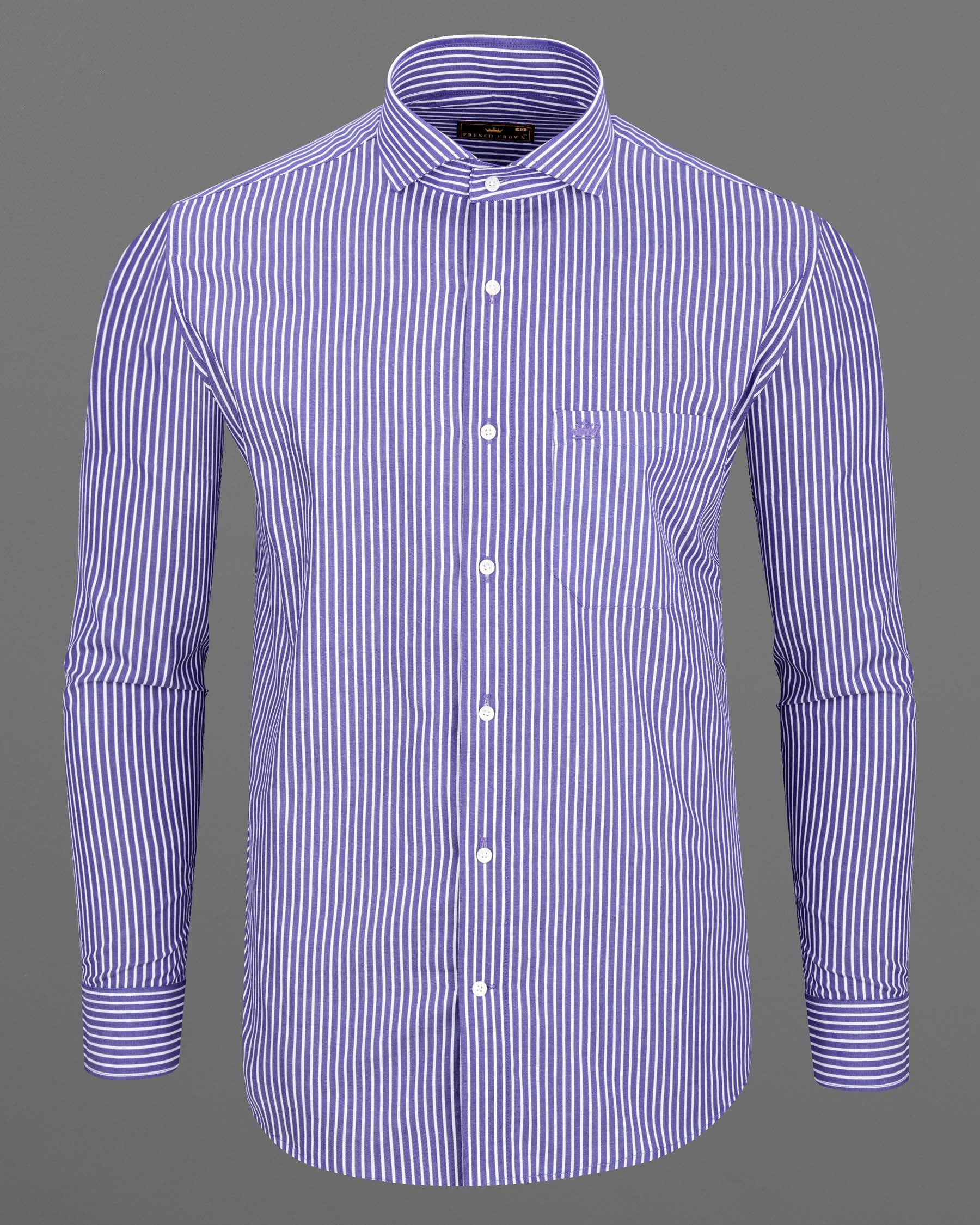 Chetwode with Bright White Striped Chambray Premium Cotton Shirt 6518-CA-38, 6518-CA-H-38, 6518-CA-39, 6518-CA-H-39, 6518-CA-40, 6518-CA-H-40, 6518-CA-42, 6518-CA-H-42, 6518-CA-44, 6518-CA-H-44, 6518-CA-46, 6518-CA-H-46, 6518-CA-48, 6518-CA-H-48, 6518-CA-50, 6518-CA-H-50, 6518-CA-52, 6518-CA-H-52