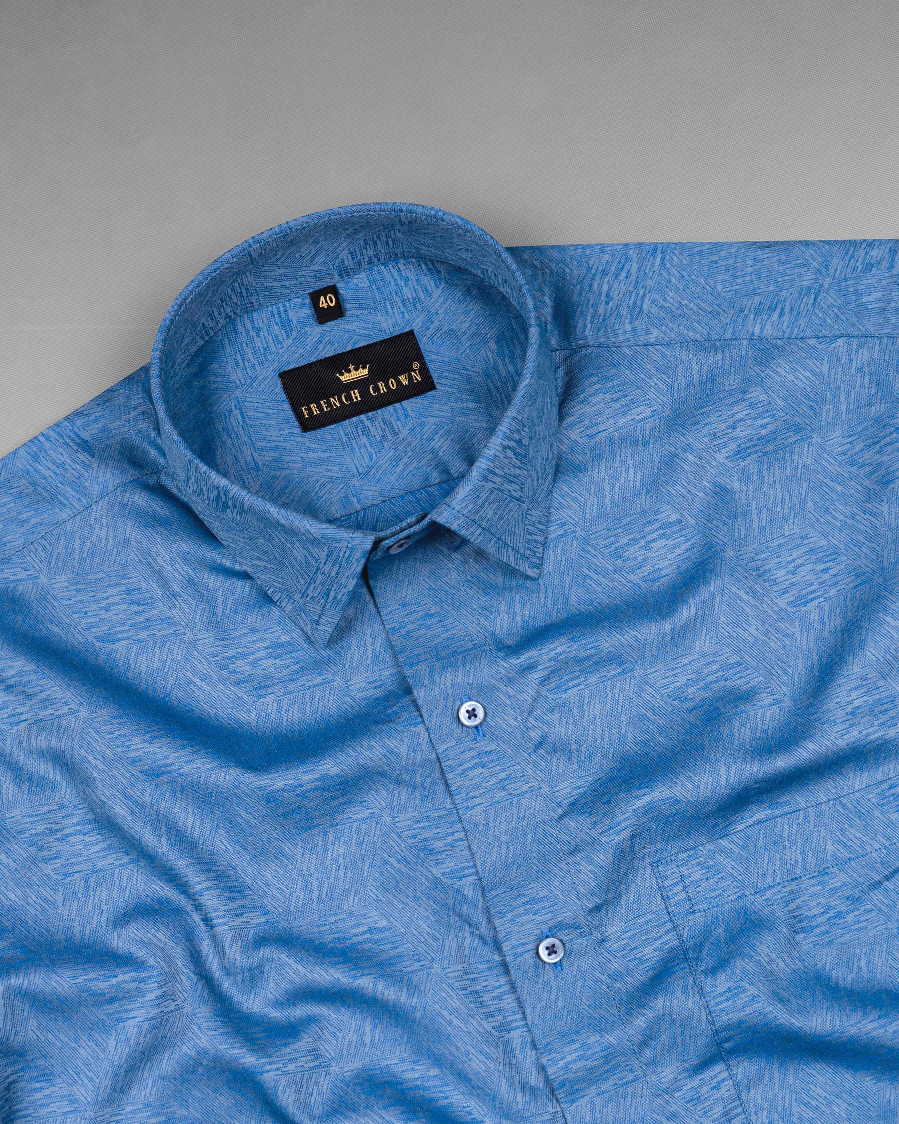 Waikawa Blue Jacquard Textured Premium Giza Cotton Shirt 6520-BLE-38, 6520-BLE-H-38, 6520-BLE-39, 6520-BLE-H-39, 6520-BLE-40, 6520-BLE-H-40, 6520-BLE-42, 6520-BLE-H-42, 6520-BLE-44, 6520-BLE-H-44, 6520-BLE-46, 6520-BLE-H-46, 6520-BLE-48, 6520-BLE-H-48, 6520-BLE-50, 6520-BLE-H-50, 6520-BLE-52, 6520-BLE-H-52