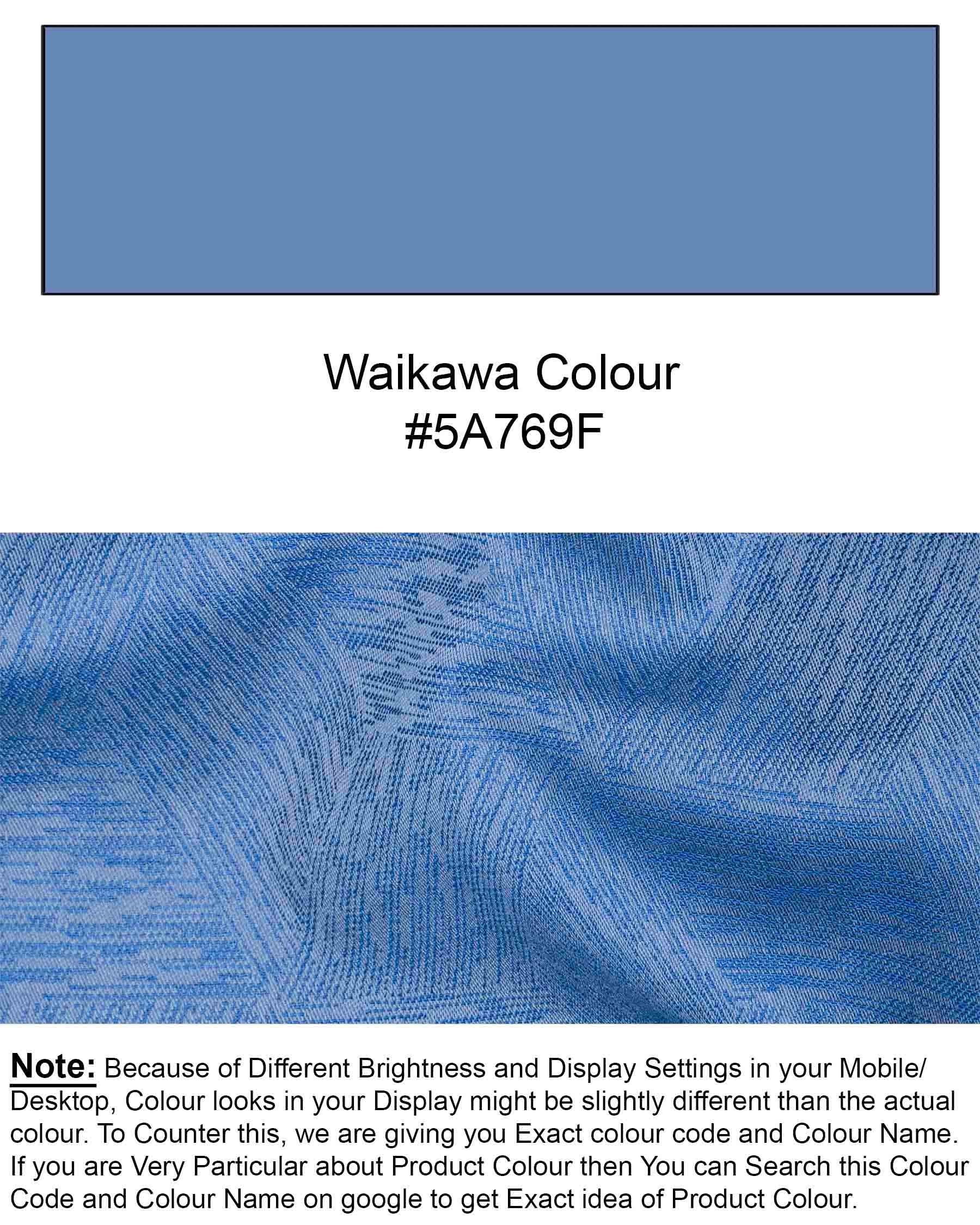 Waikawa Blue Jacquard Textured Premium Giza Cotton Shirt 6520-BLE-38, 6520-BLE-H-38, 6520-BLE-39, 6520-BLE-H-39, 6520-BLE-40, 6520-BLE-H-40, 6520-BLE-42, 6520-BLE-H-42, 6520-BLE-44, 6520-BLE-H-44, 6520-BLE-46, 6520-BLE-H-46, 6520-BLE-48, 6520-BLE-H-48, 6520-BLE-50, 6520-BLE-H-50, 6520-BLE-52, 6520-BLE-H-52