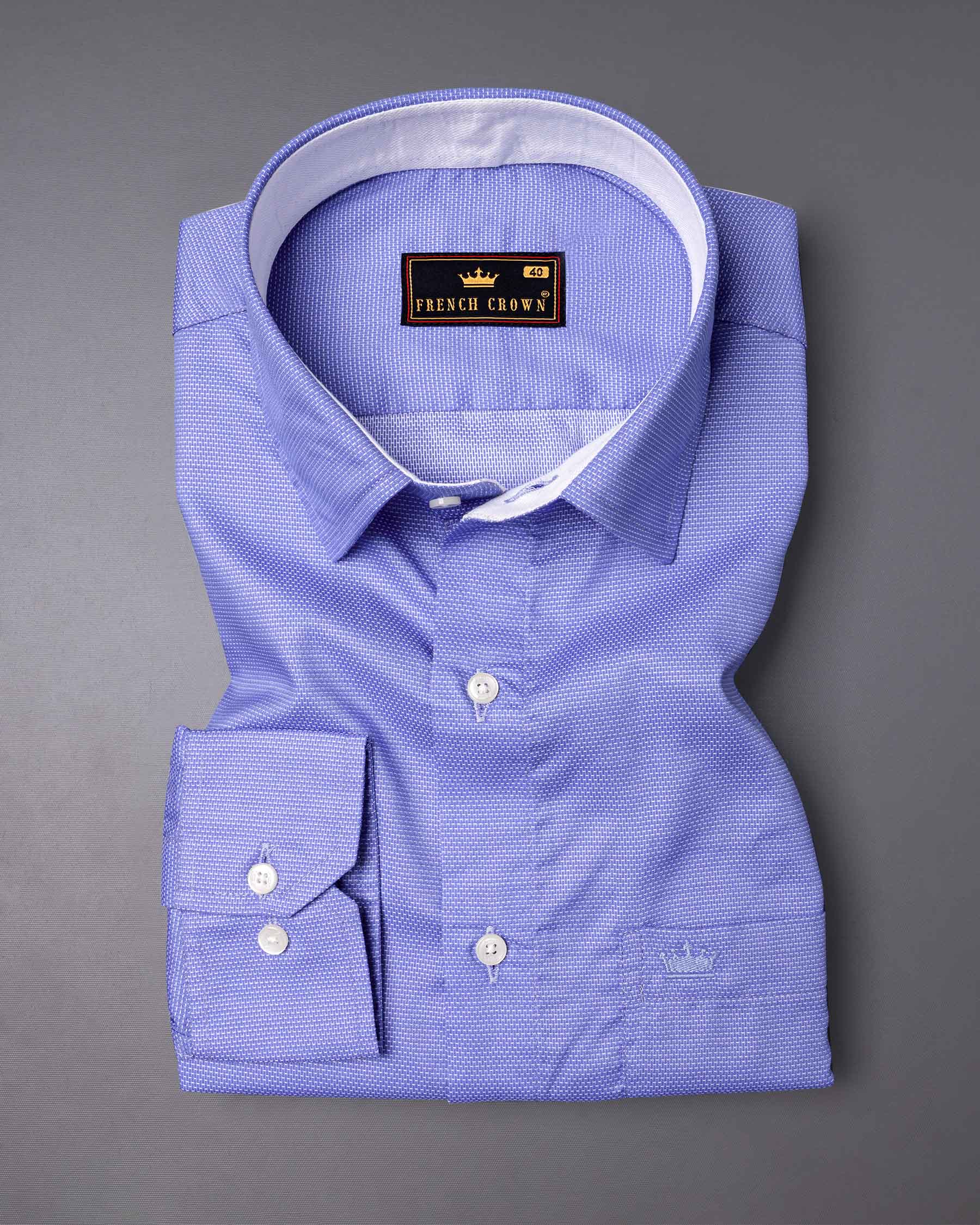 Portage Blue Dobby Textured Premium Giza Cotton Shirt  6542-CP-38,6542-CP-H-38,6542-CP-39,6542-CP-H-39,6542-CP-40,6542-CP-H-40,6542-CP-42,6542-CP-H-42,6542-CP-44,6542-CP-H-44,6542-CP-46,6542-CP-H-46,6542-CP-48,6542-CP-H-48,6542-CP-50,6542-CP-H-50,6542-CP-52,6542-CP-H-52