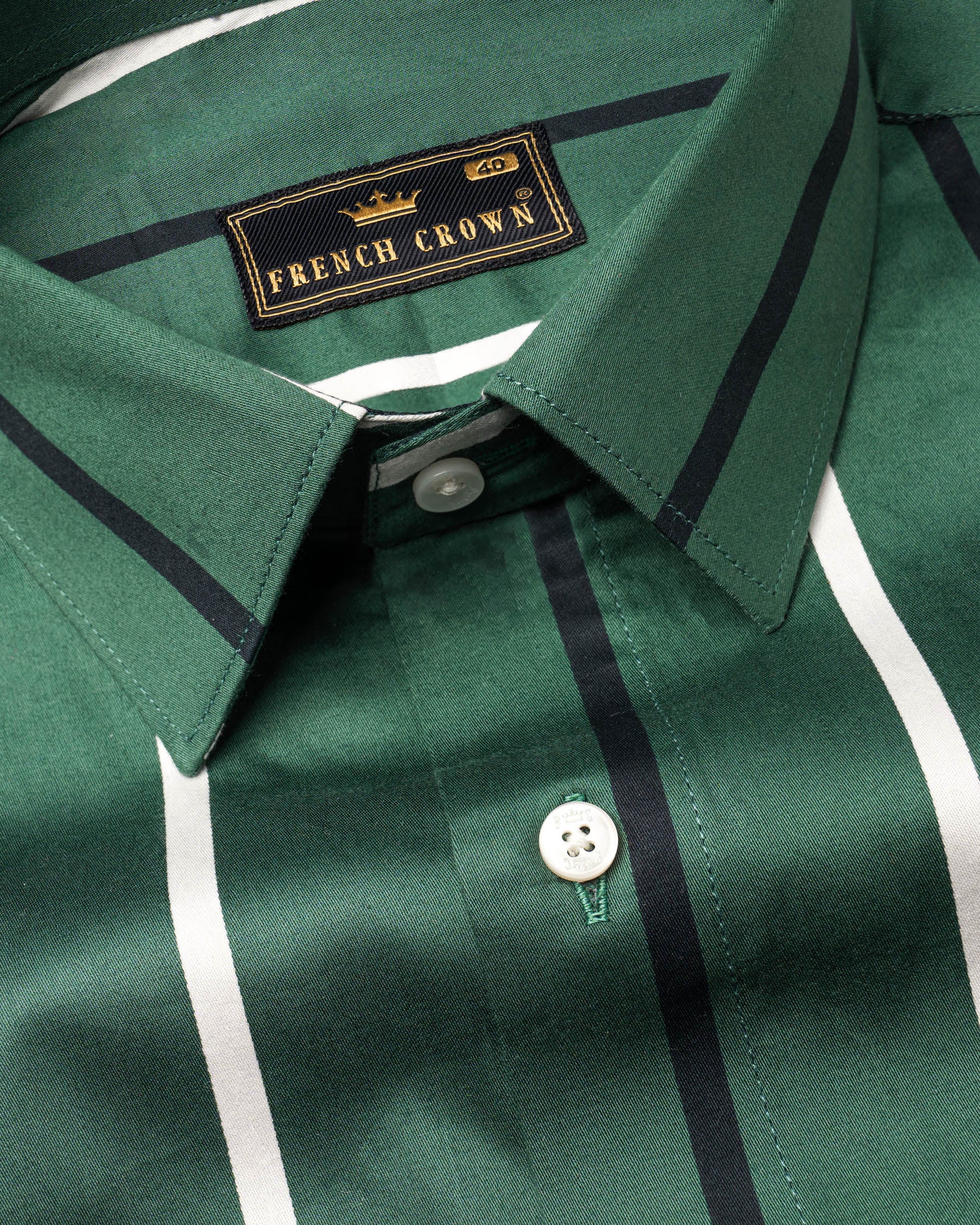 Viridian Green Striped Super Soft Premium Cotton Shirt 6551-38,6551-H-38,6551-39,6551-H-39,6551-40,6551-H-40,6551-42,6551-H-42,6551-44,6551-H-44,6551-46,6551-H-46,6551-48,6551-H-48,6551-50,6551-H-50,6551-52,6551-H-52