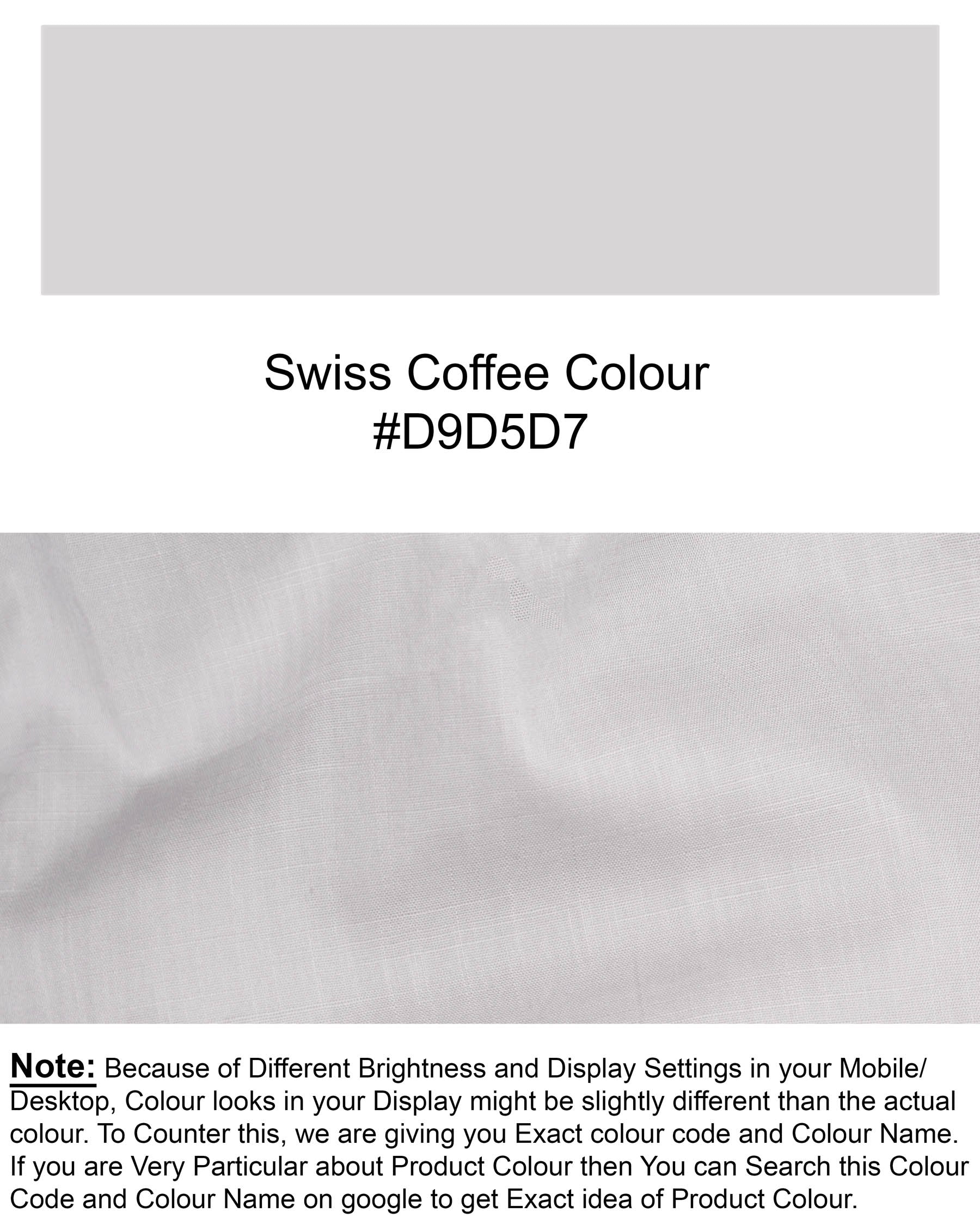 Swiss Grey Luxurious Linen Shirt