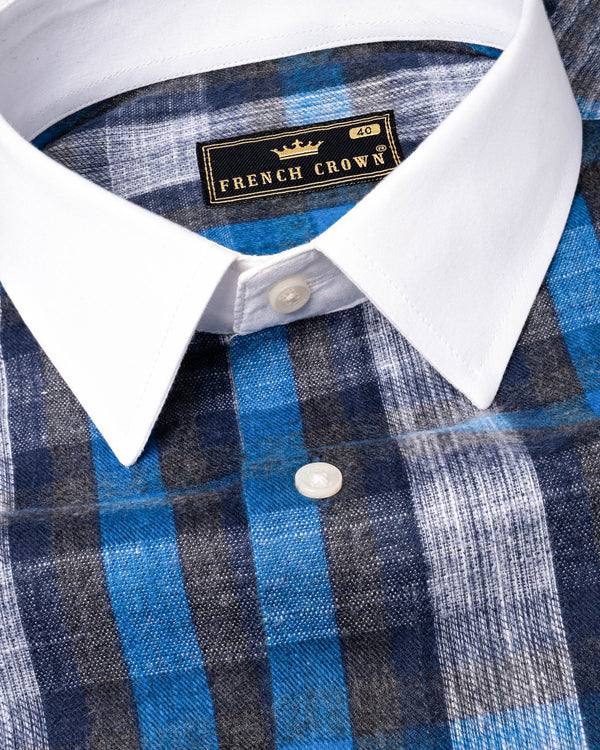 Alabaster White with Denim Blue Plaid Brushed Flannel Shirt 6574-WCC-38,6574-WCC-38,6574-WCC-39,6574-WCC-39,6574-WCC-40,6574-WCC-40,6574-WCC-42,6574-WCC-42,6574-WCC-44,6574-WCC-44,6574-WCC-46,6574-WCC-46,6574-WCC-48,6574-WCC-48,6574-WCC-50,6574-WCC-50,6574-WCC-52,6574-WCC-52