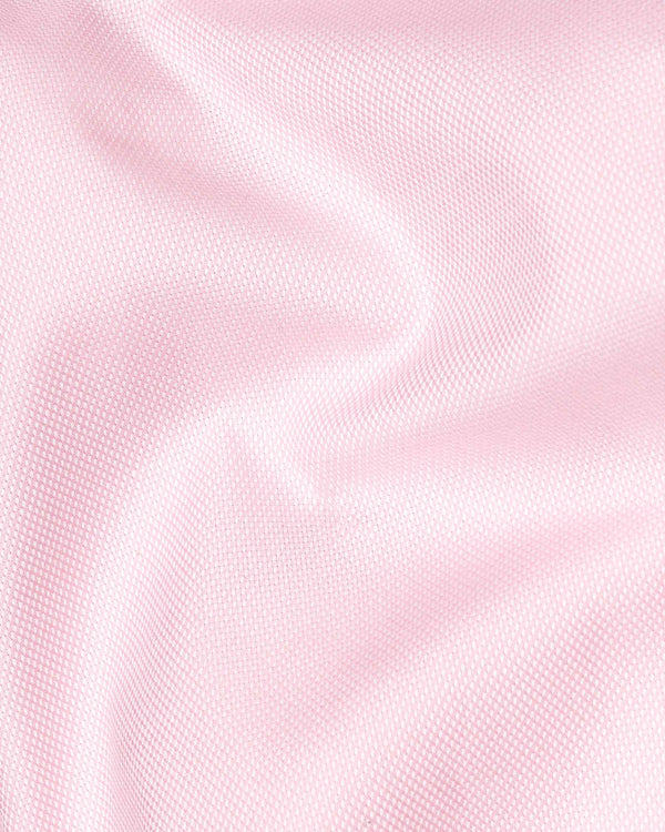 Pig Pink Dobby Textured Premium Giza Cotton Shirt