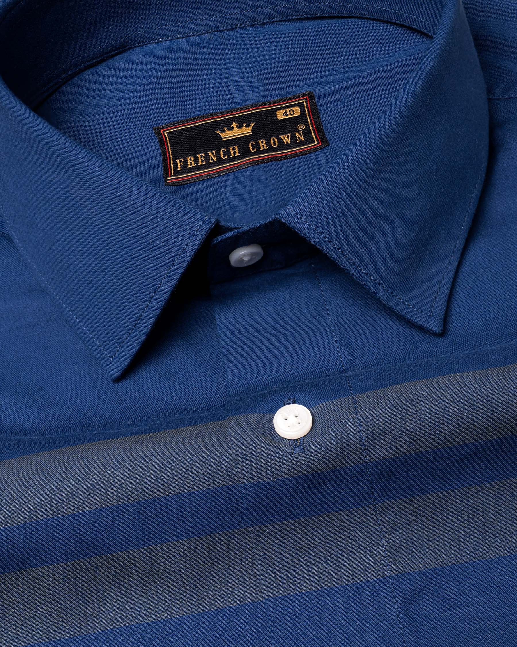 Zodiac Blue Horizontal Striped Premium Cotton Shirt 6605-38,6605-H-38,6605-39,6605-H-39,6605-40,6605-H-40,6605-42,6605-H-42,6605-44,6605-H-44,6605-46,6605-H-46,6605-48,6605-H-48,6605-50,6605-H-50,6605-52,6605-H-52