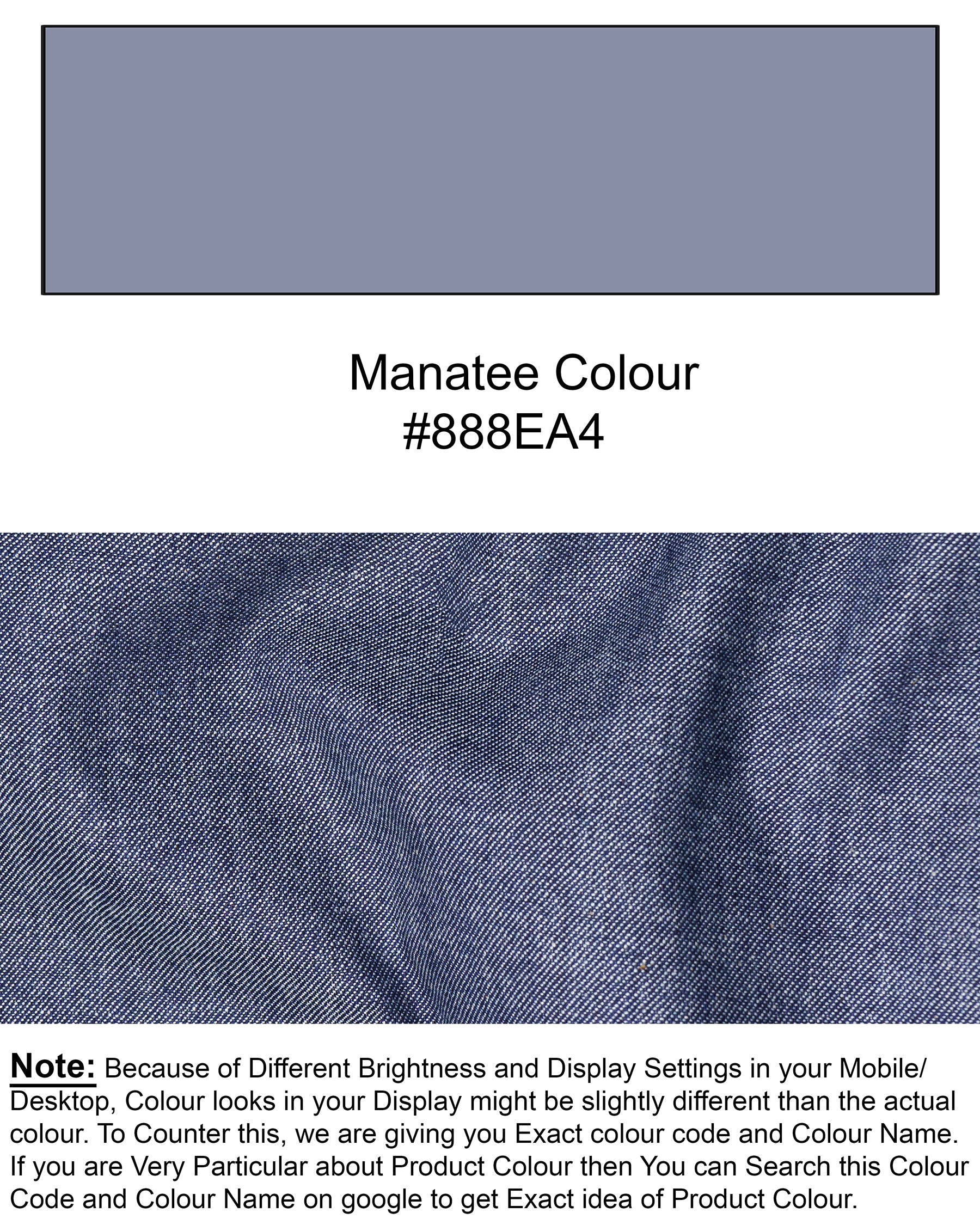 Manatee Grey with Sky Designer Oxford Shirt