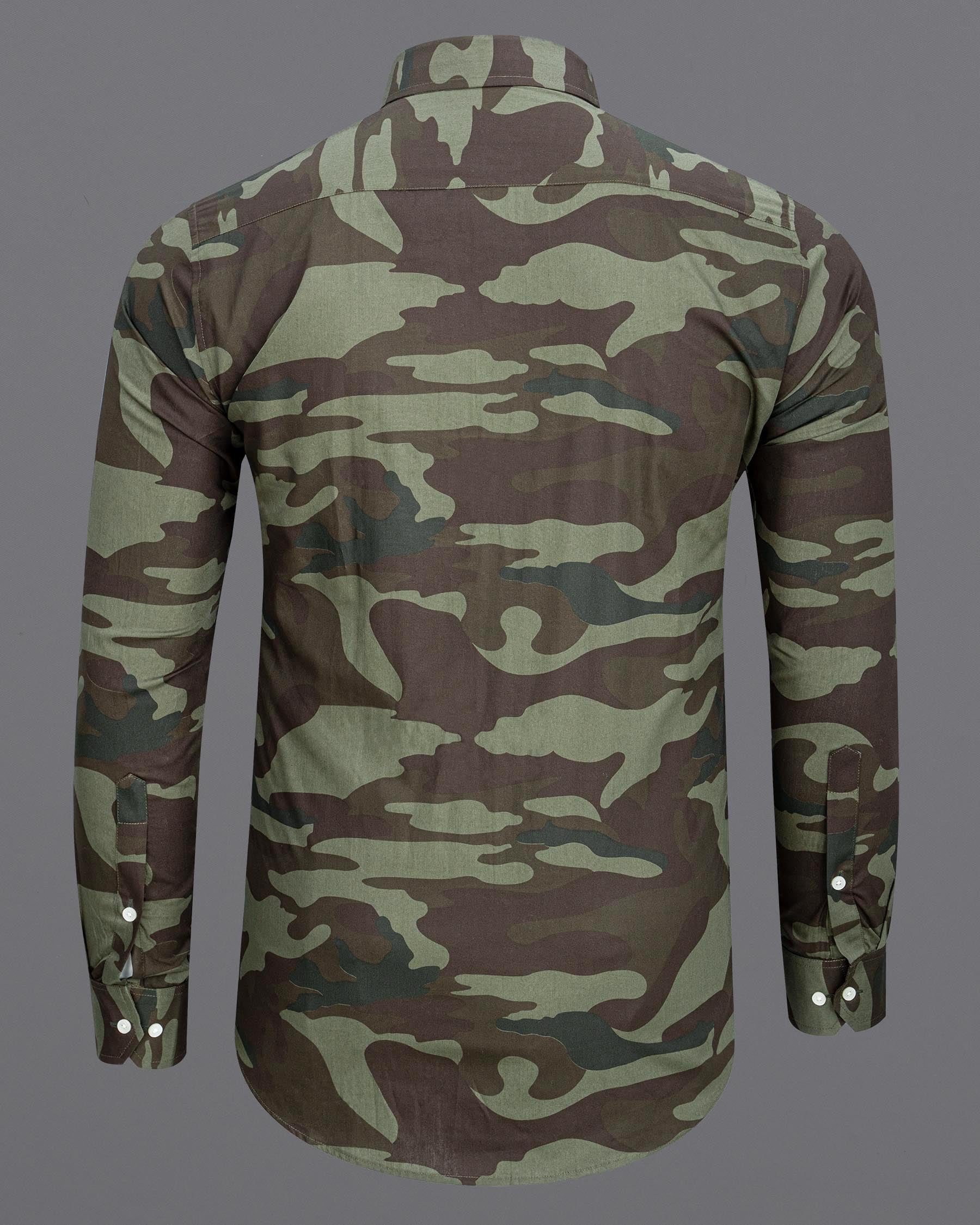 Iridium Brown with Flint Green Camouflage Premium Cotton Shirt 6622-BD-38,6622-BD-H-38,6622-BD-39,6622-BD-H-39,6622-BD-40,6622-BD-H-40,6622-BD-42,6622-BD-H-42,6622-BD-44,6622-BD-H-44,6622-BD-46,6622-BD-H-46,6622-BD-48,6622-BD-H-48,6622-BD-50,6622-BD-H-50,6622-BD-52,6622-BD-H-52