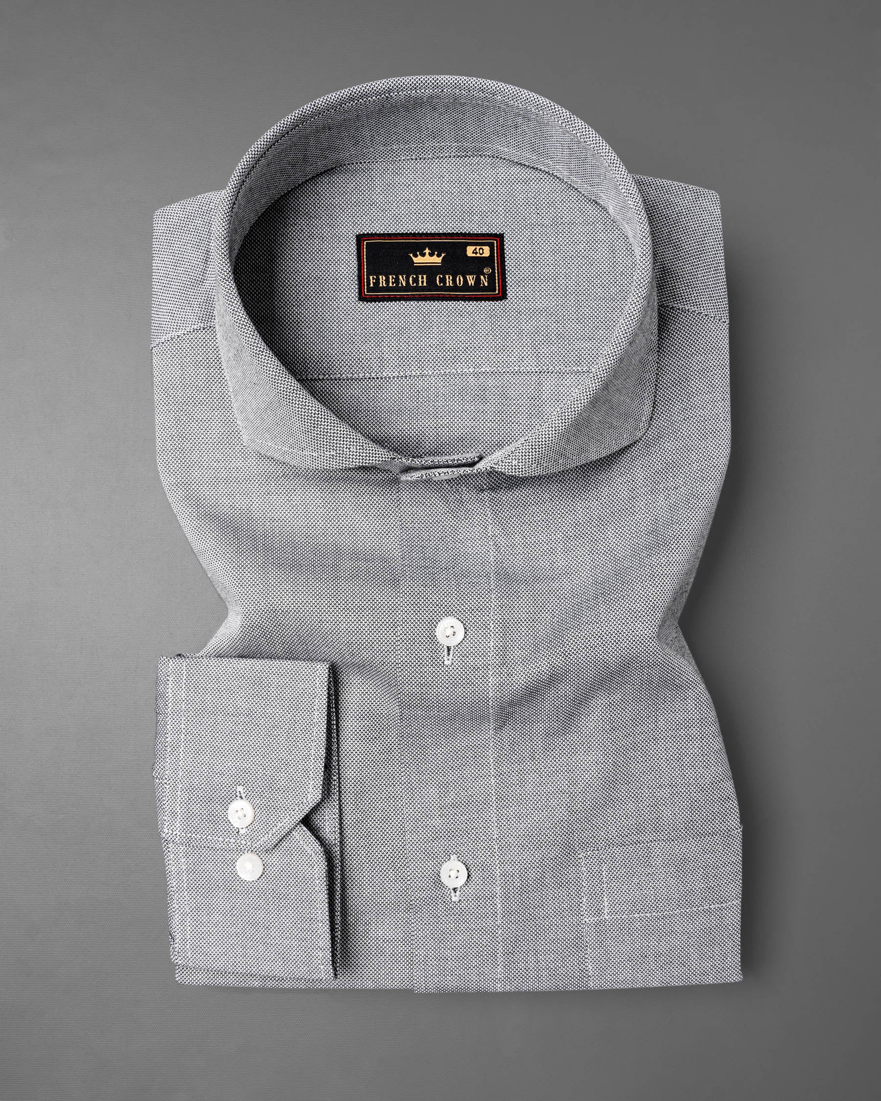 Pastel Grey Dobby Textured Premium Giza Cotton Shirt 6637-CA-38,6637-CA-H-38,6637-CA-39,6637-CA-H-39,6637-CA-40,6637-CA-H-40,6637-CA-42,6637-CA-H-42,6637-CA-44,6637-CA-H-44,6637-CA-46,6637-CA-H-46,6637-CA-48,6637-CA-H-48,6637-CA-50,6637-CA-H-50,6637-CA-52,6637-CA-H-52