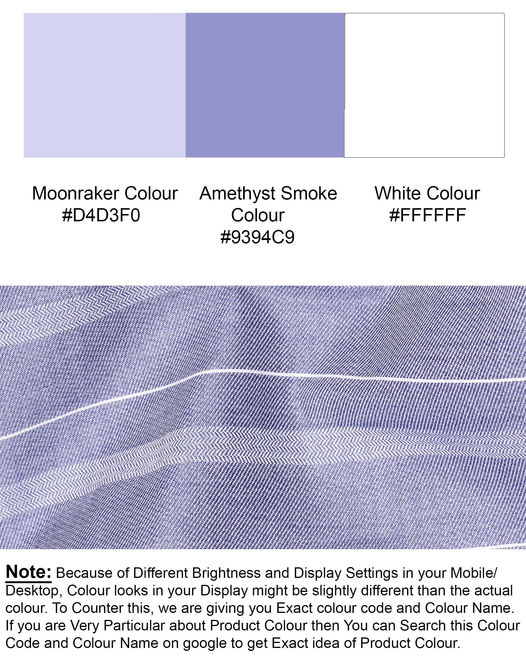 Amethyst Smoke Striped Dobby Textured Premium Giza Cotton Shirt 6659-CA-38,6659-CA-H-38,6659-CA-39,6659-CA-H-39,6659-CA-40,6659-CA-H-40,6659-CA-42,6659-CA-H-42,6659-CA-