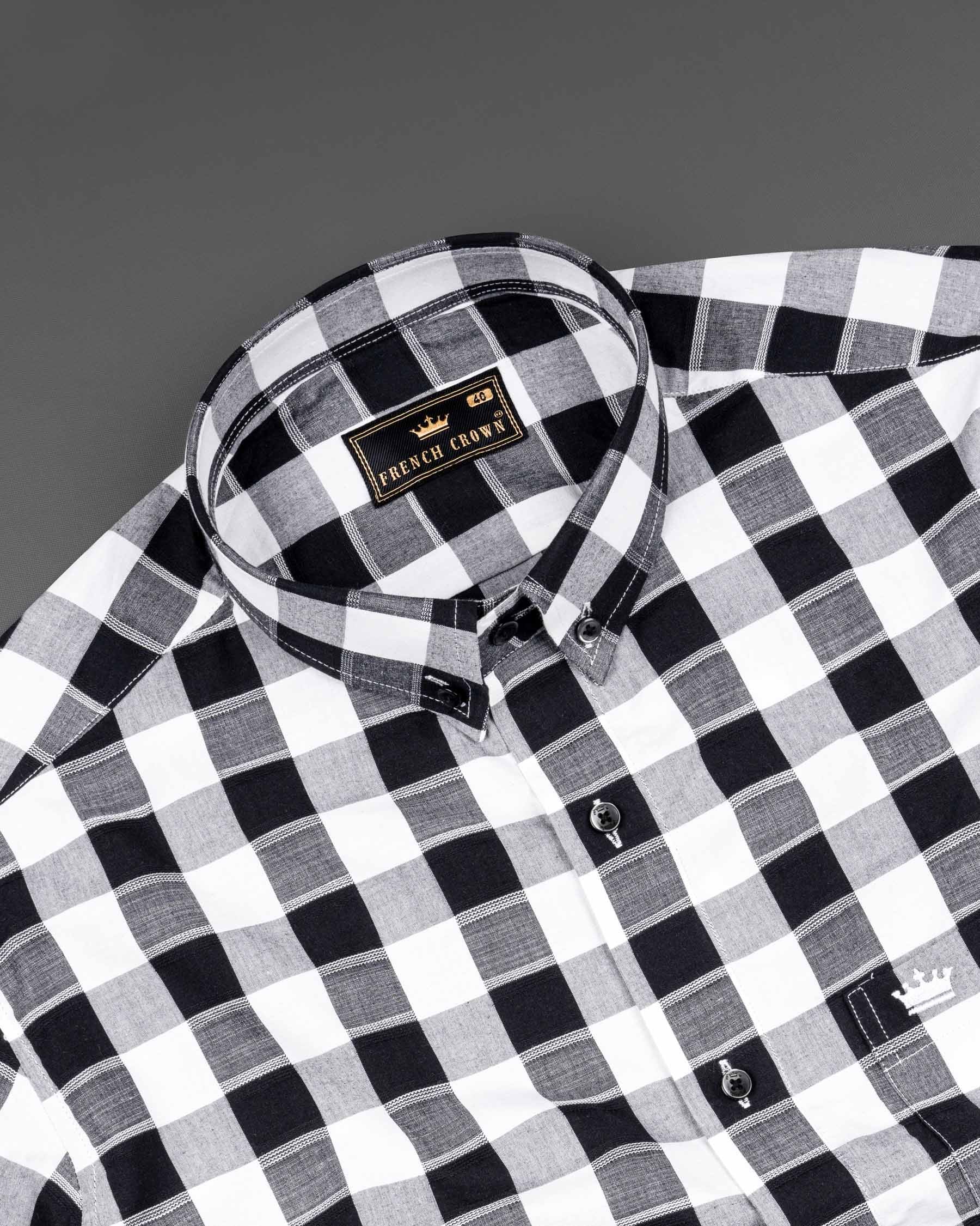 Black and White Checkered Dobby Textured Premium Giza Cotton Shirt 6675-BD-BLK-38, 6675-BD-BLK-H-38, 6675-BD-BLK-39, 6675-BD-BLK-H-39, 6675-BD-BLK-40, 6675-BD-BLK-H-40, 6675-BD-BLK-42, 6675-BD-BLK-H-42, 6675-BD-BLK-44, 6675-BD-BLK-H-44, 6675-BD-BLK-46, 6675-BD-BLK-H-46, 6675-BD-BLK-48, 6675-BD-BLK-H-48, 6675-BD-BLK-50, 6675-BD-BLK-H-50, 6675-BD-BLK-52, 6675-BD-BLK-H-52