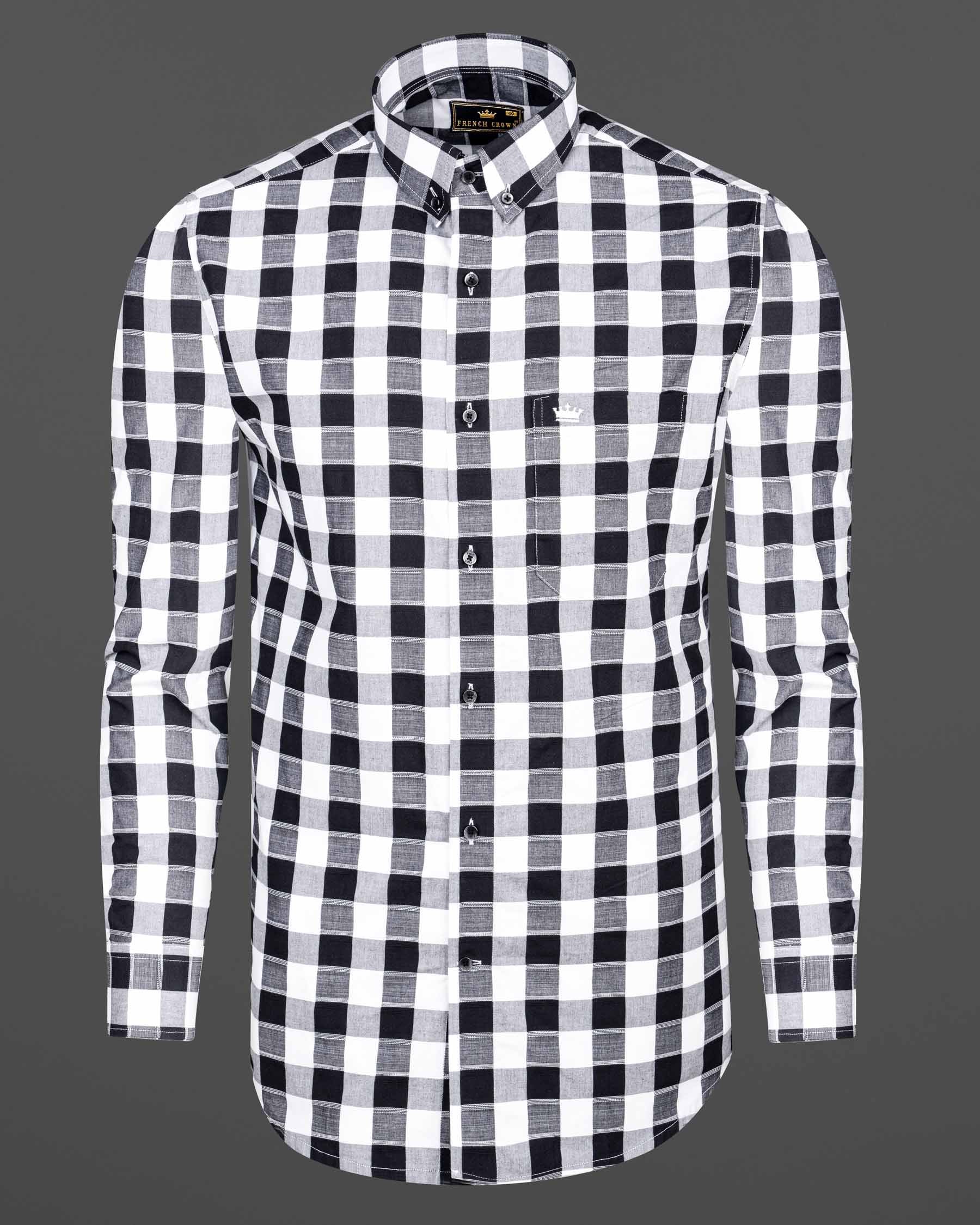 Black and White Checkered Dobby Textured Premium Giza Cotton Shirt 6675-BD-BLK-38, 6675-BD-BLK-H-38, 6675-BD-BLK-39, 6675-BD-BLK-H-39, 6675-BD-BLK-40, 6675-BD-BLK-H-40, 6675-BD-BLK-42, 6675-BD-BLK-H-42, 6675-BD-BLK-44, 6675-BD-BLK-H-44, 6675-BD-BLK-46, 6675-BD-BLK-H-46, 6675-BD-BLK-48, 6675-BD-BLK-H-48, 6675-BD-BLK-50, 6675-BD-BLK-H-50, 6675-BD-BLK-52, 6675-BD-BLK-H-52