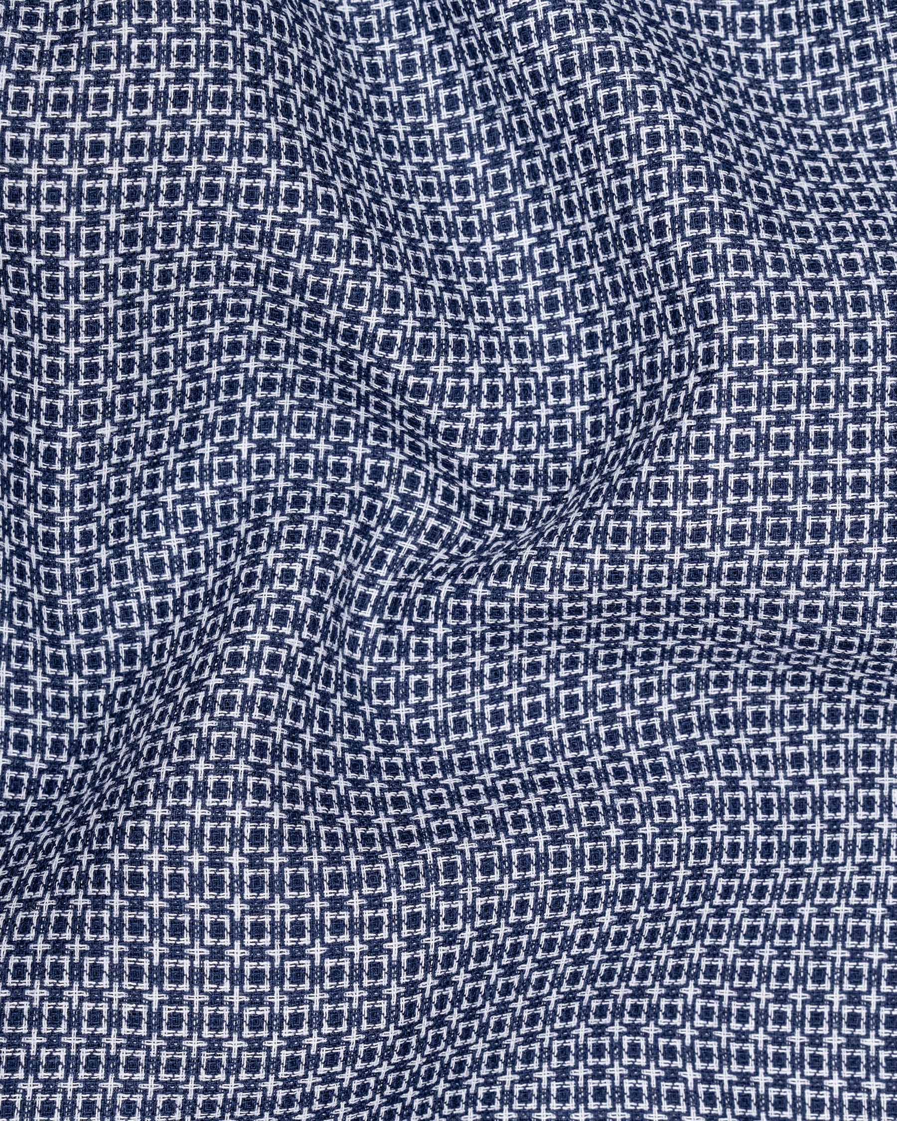 Rhino Blue and White Geometrical Design Dobby Textured Premium Giza Cotton Shirt  6684-38,6684-38,6684-39,6684-39,6684-40,6684-40,6684-42,6684-42,6684-44,6684-44,6684-46,6684-46,6684-48,6684-48,6684-50,6684-50,6684-52,6684-52
