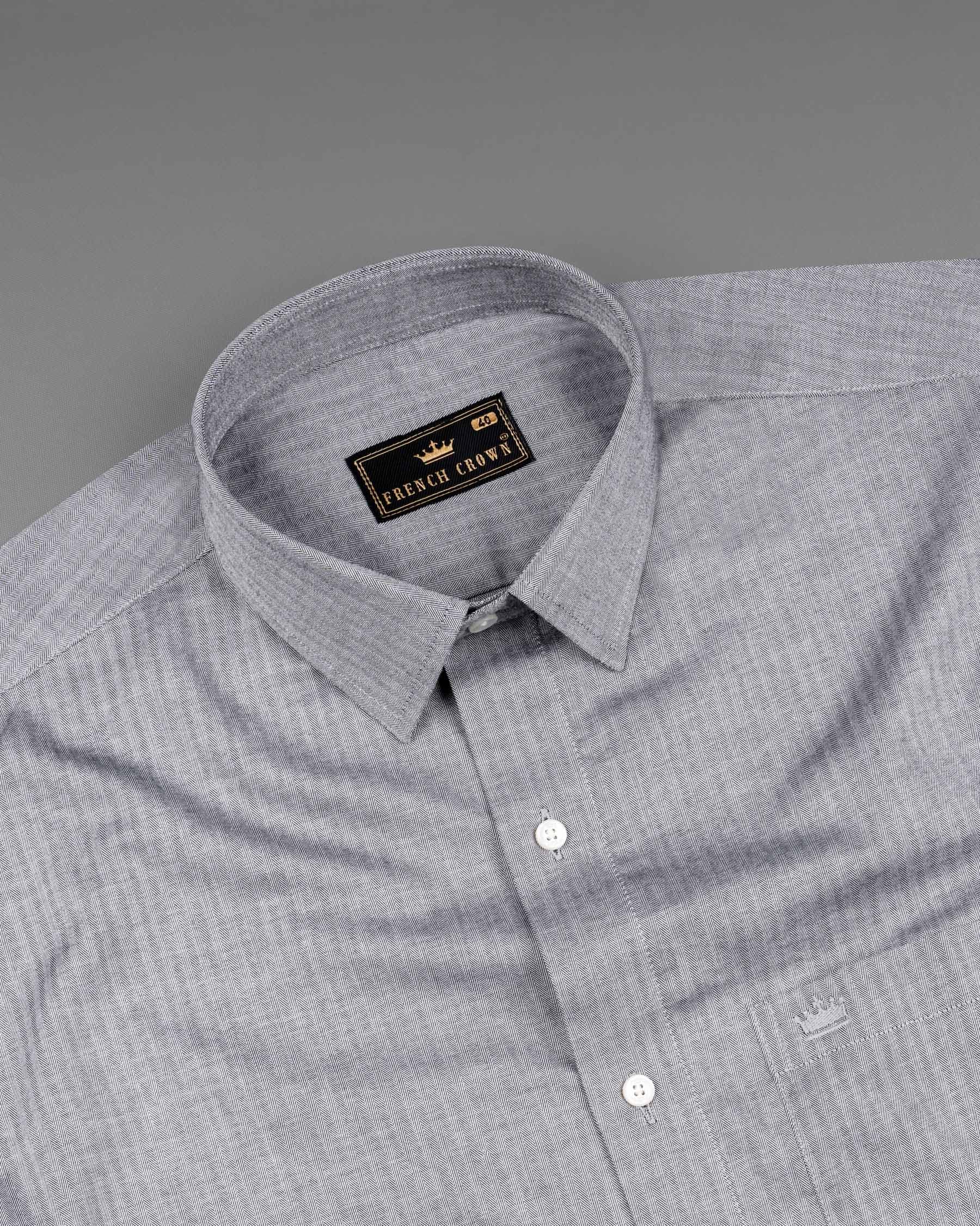 French Gray Striped Herringbone Shirt 6688-38,6688-38,6688-39,6688-39,6688-40,6688-40,6688-42,6688-42,6688-44,6688-44,6688-46,6688-46,6688-48,6688-48,6688-50,6688-50,6688-52,6688-52